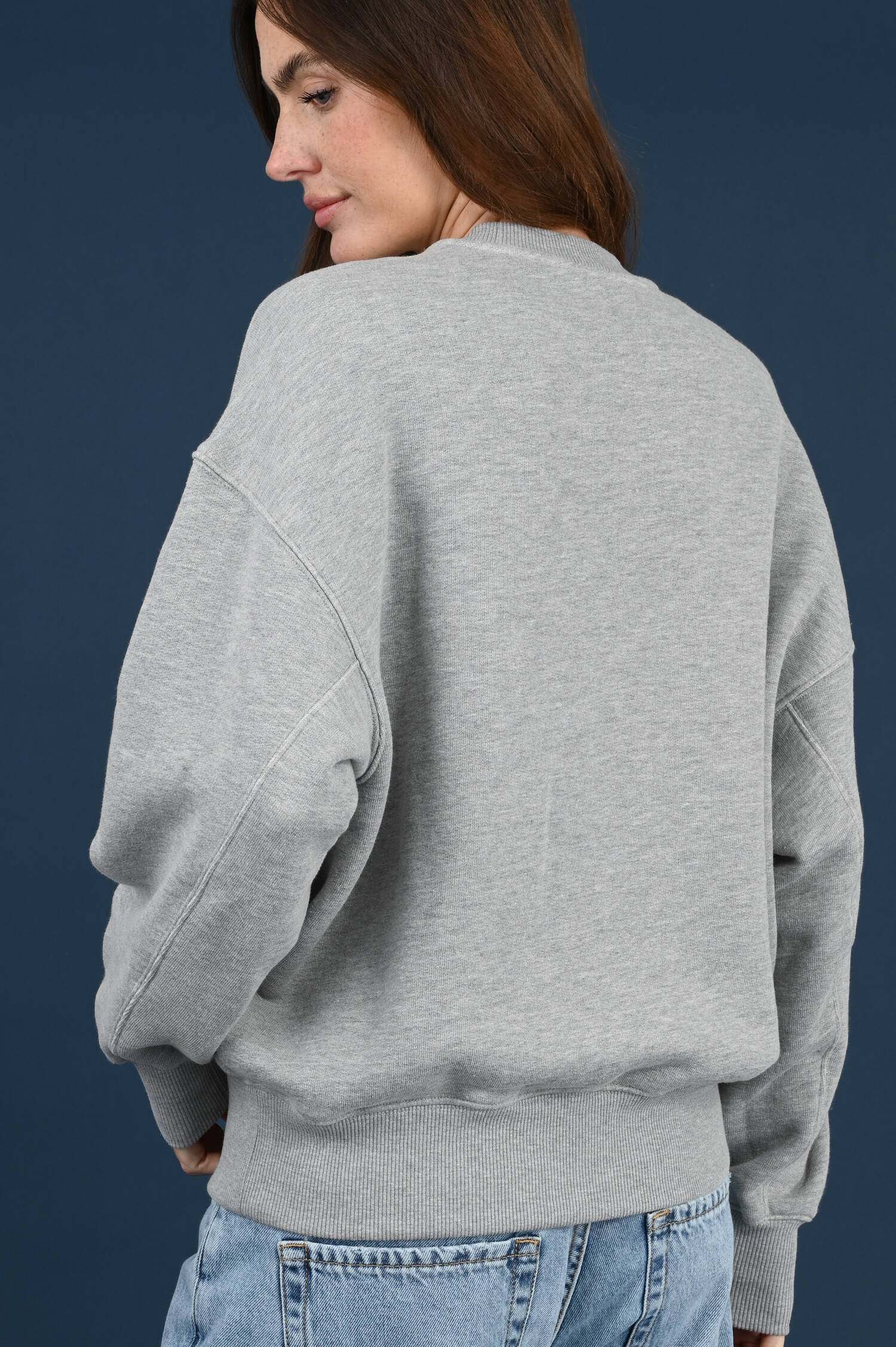 Jersey Sweater mit AUTRY Aufstick in Grau Jersey Sweater mit AUTRY Aufstick in Grau