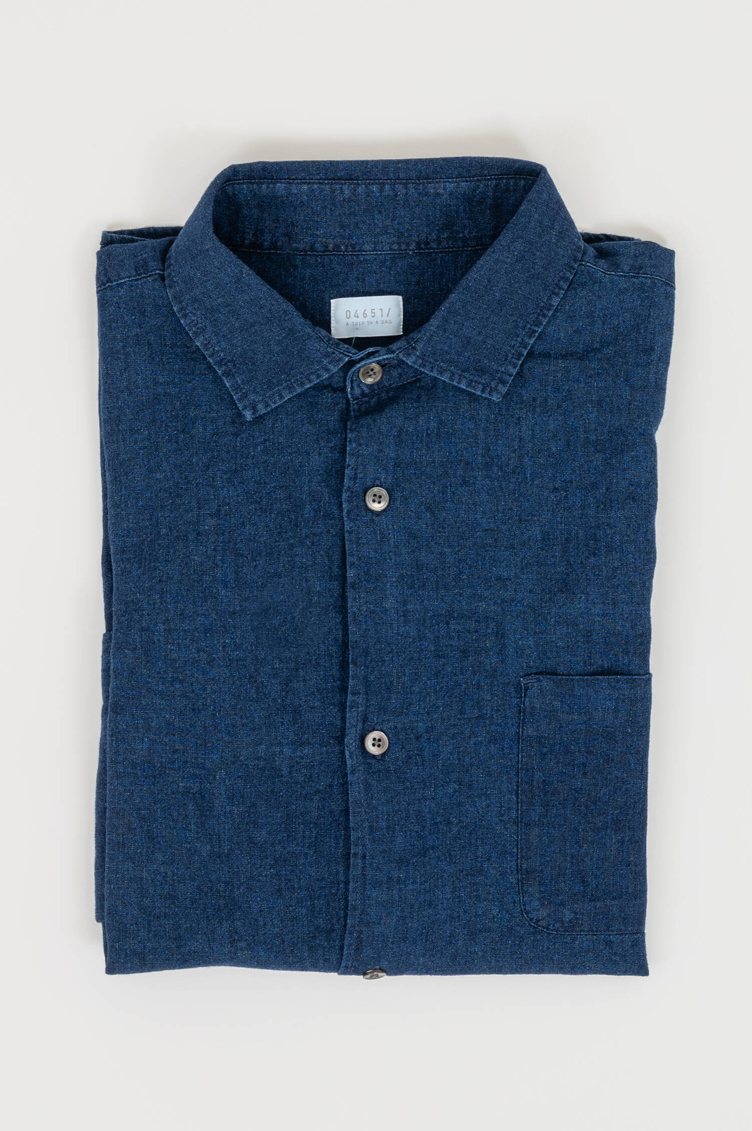 Hemd in Denim-Optik in Dunkelblau