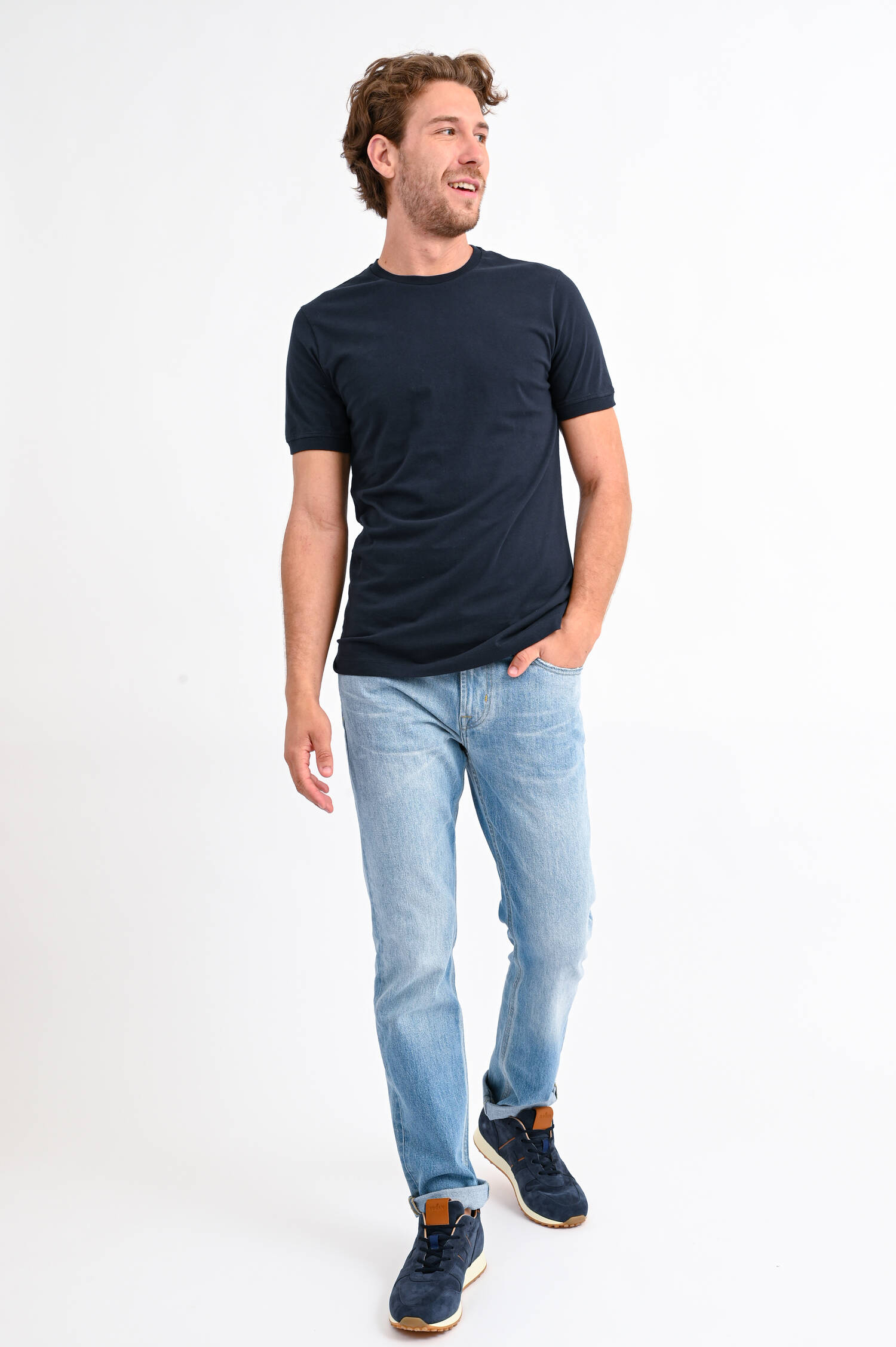 Basic T-Shirt LENN in Navy