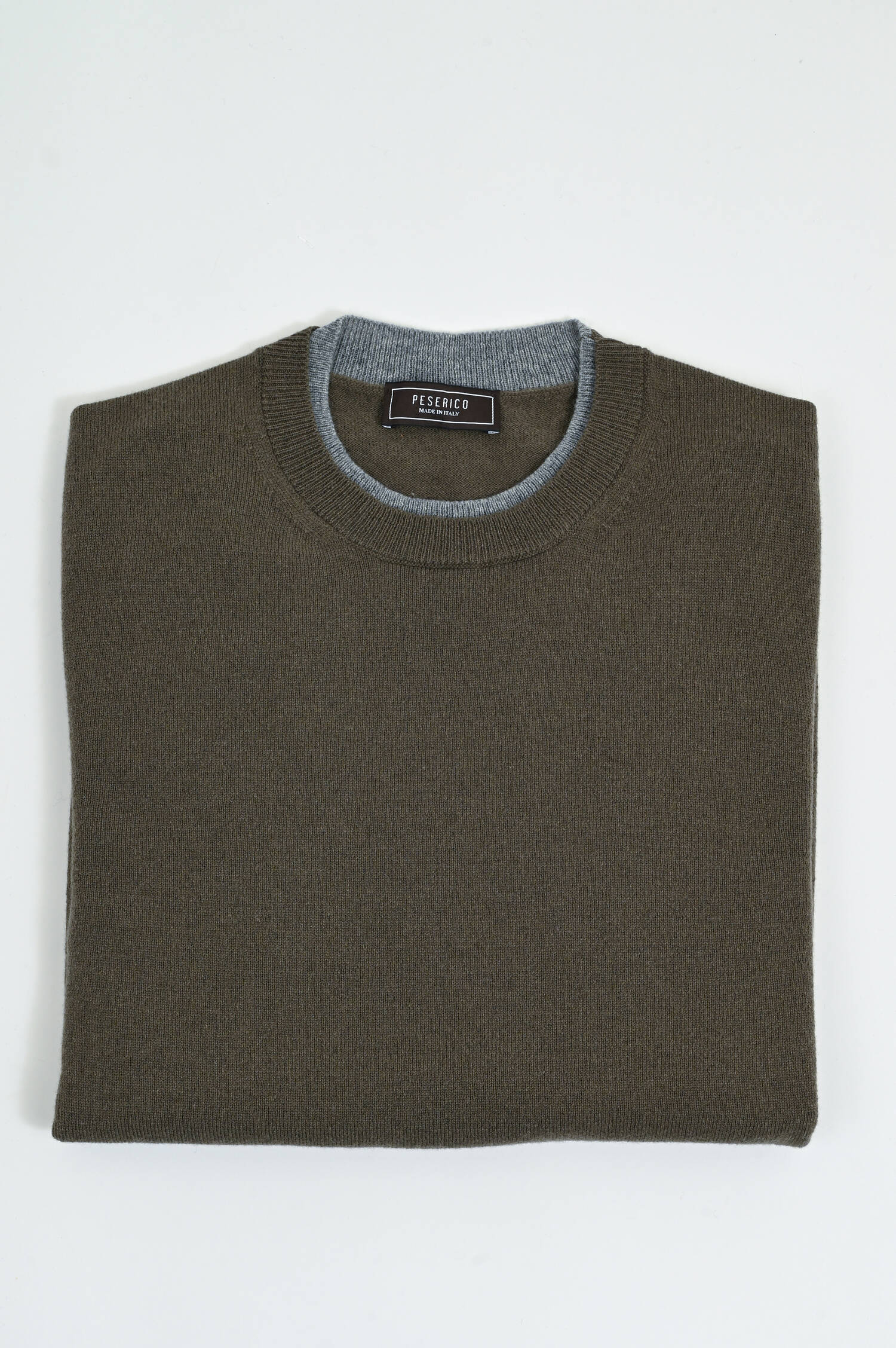 Strickpullover aus Woll-Cash-Mix in Autumn Green Strickpullover aus Woll-Cash-Mix in Autumn Green