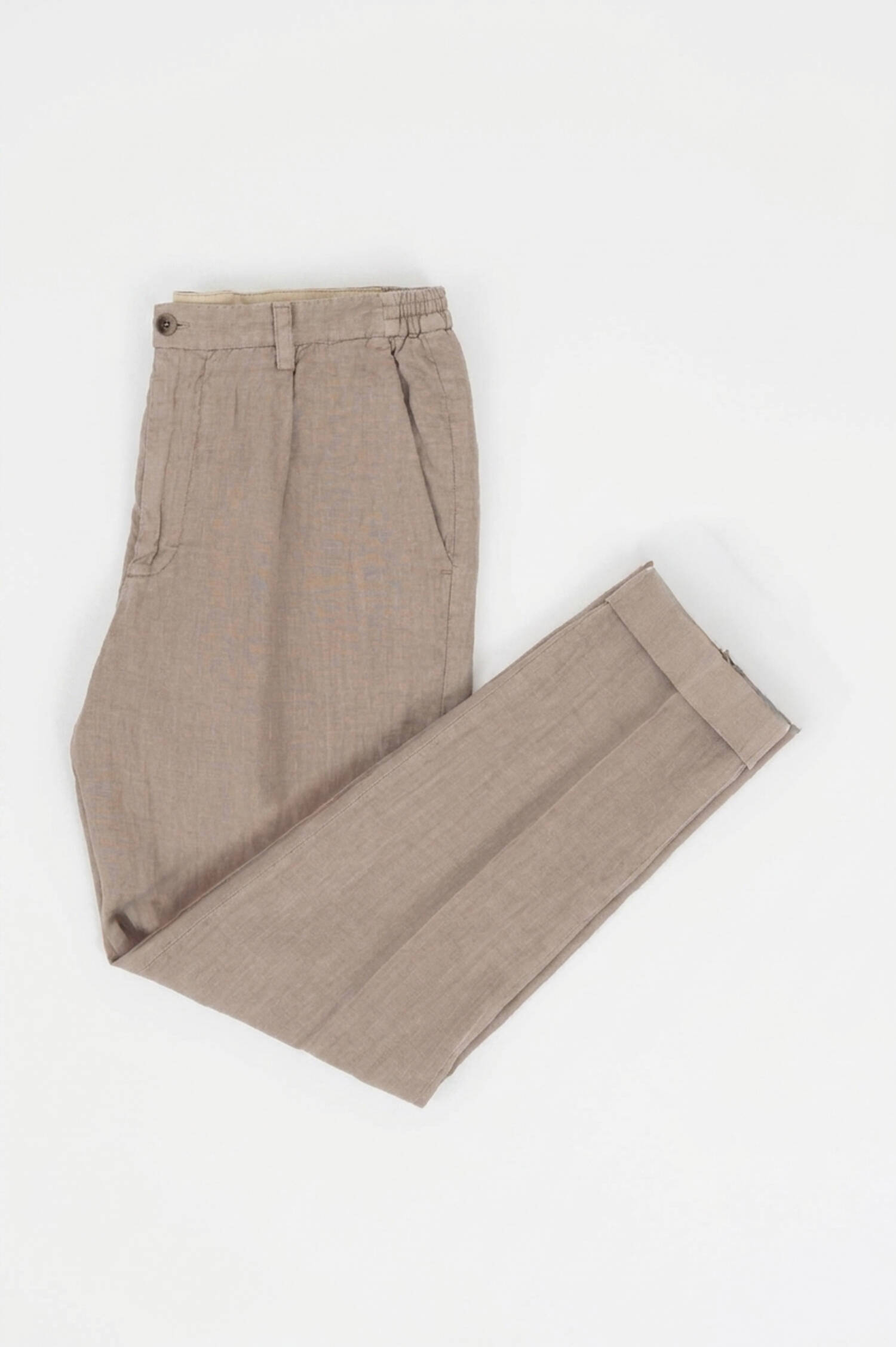 Leinenhose in Taupe