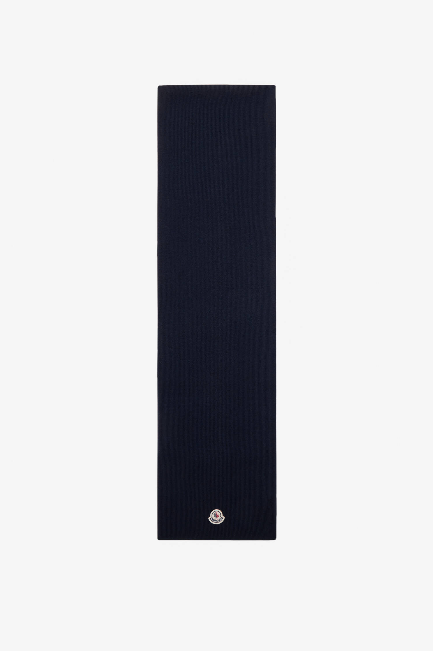 Wollschal mit Logo-Aufnäher in Navy