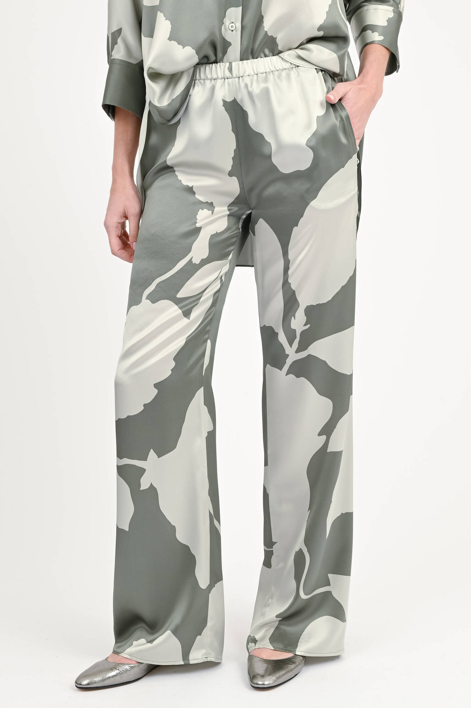 Seidenhose RAPOLANDO in Grün/Mint