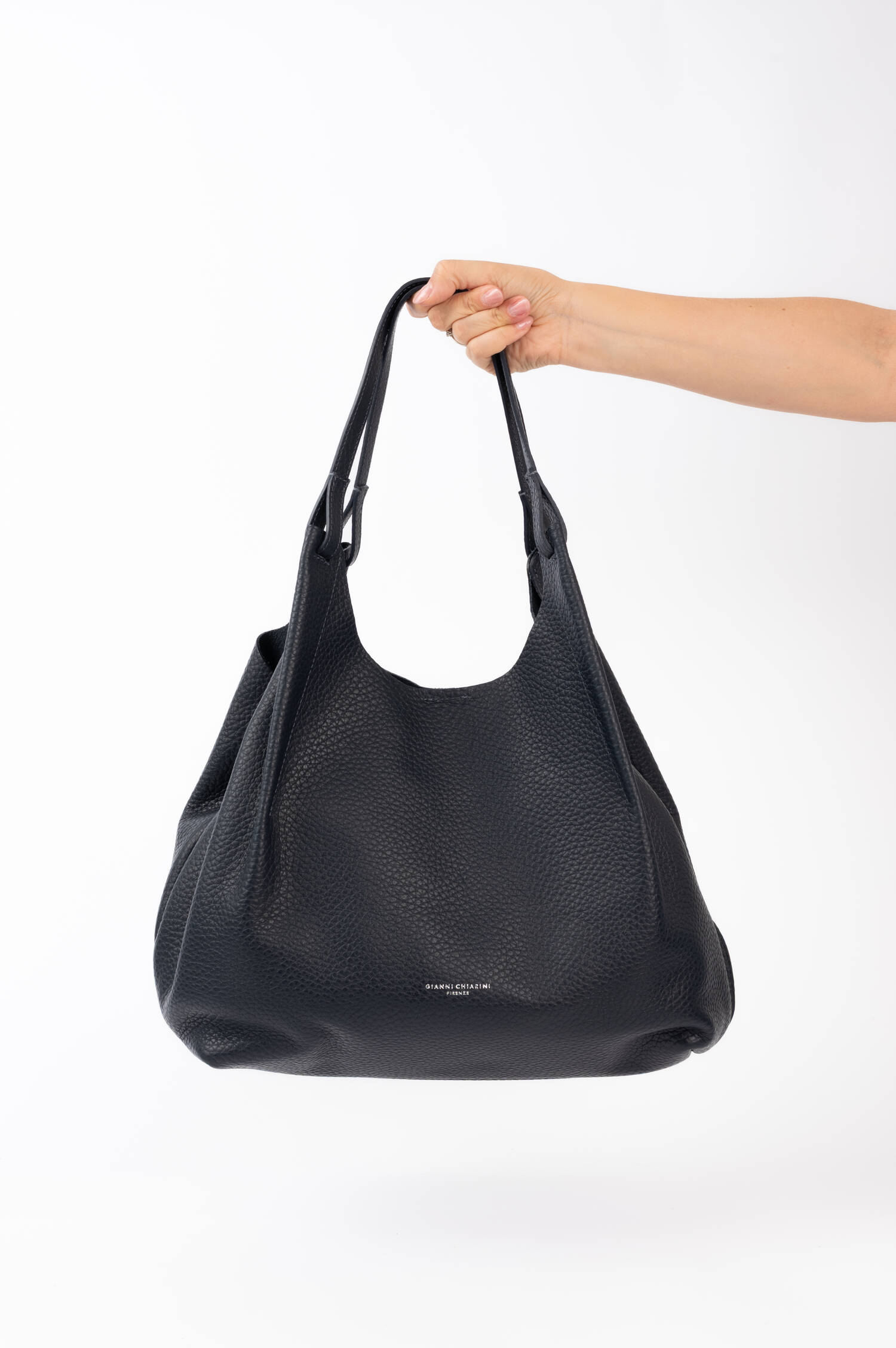 Ledertasche DUA in Navy