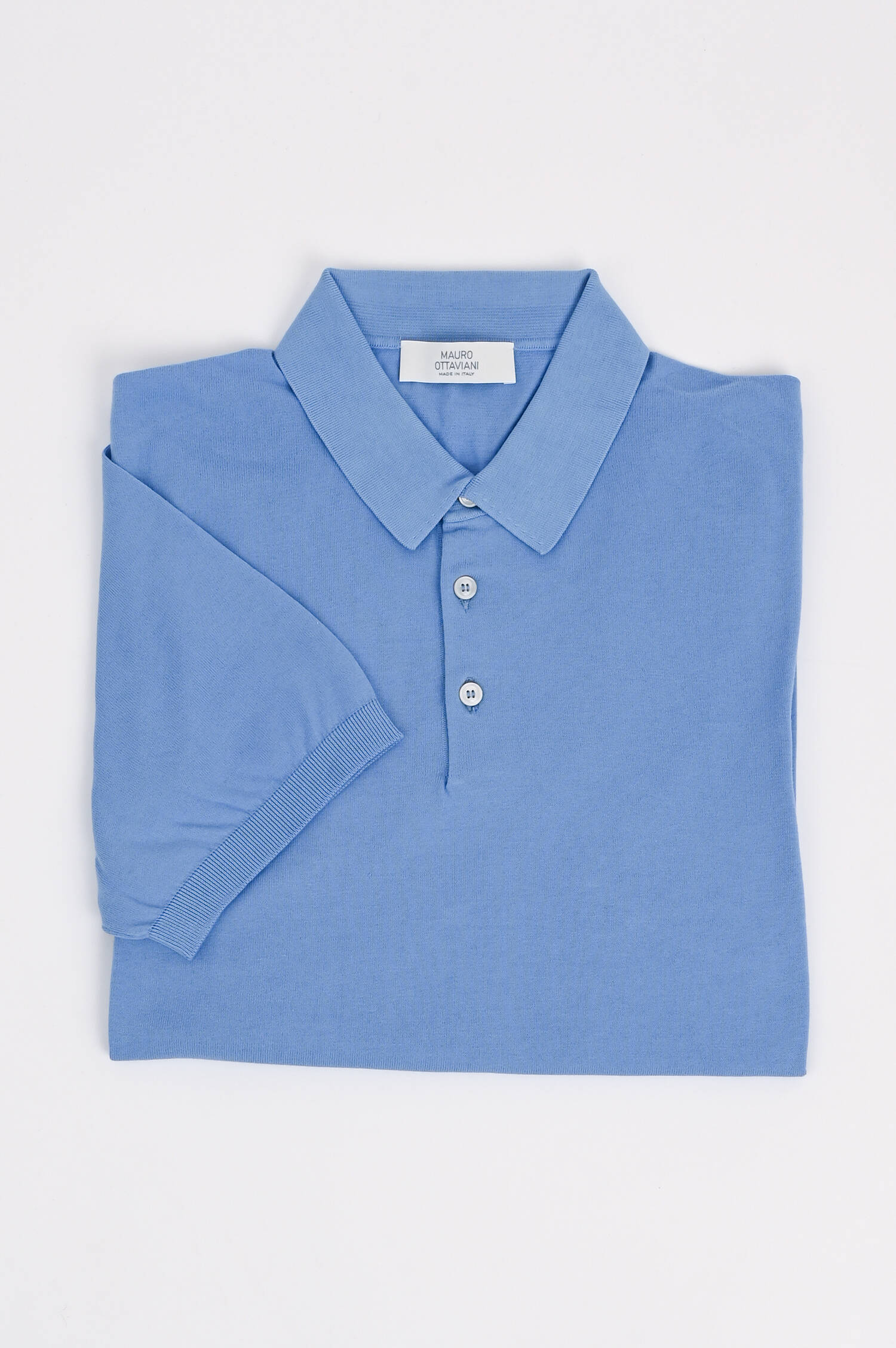 Poloshirt aus Baumwolle in Hellblau Poloshirt aus Baumwolle in Hellblau