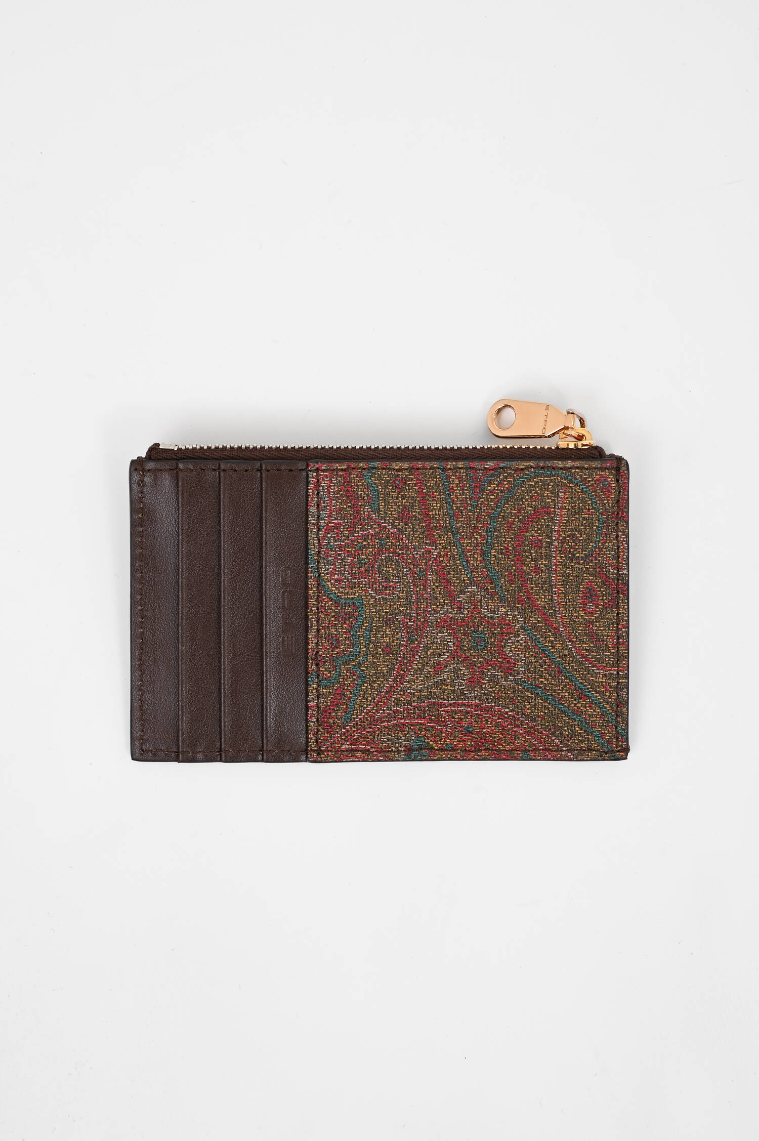 Kartenhalter mit Paisleymuster in Rot/Braun