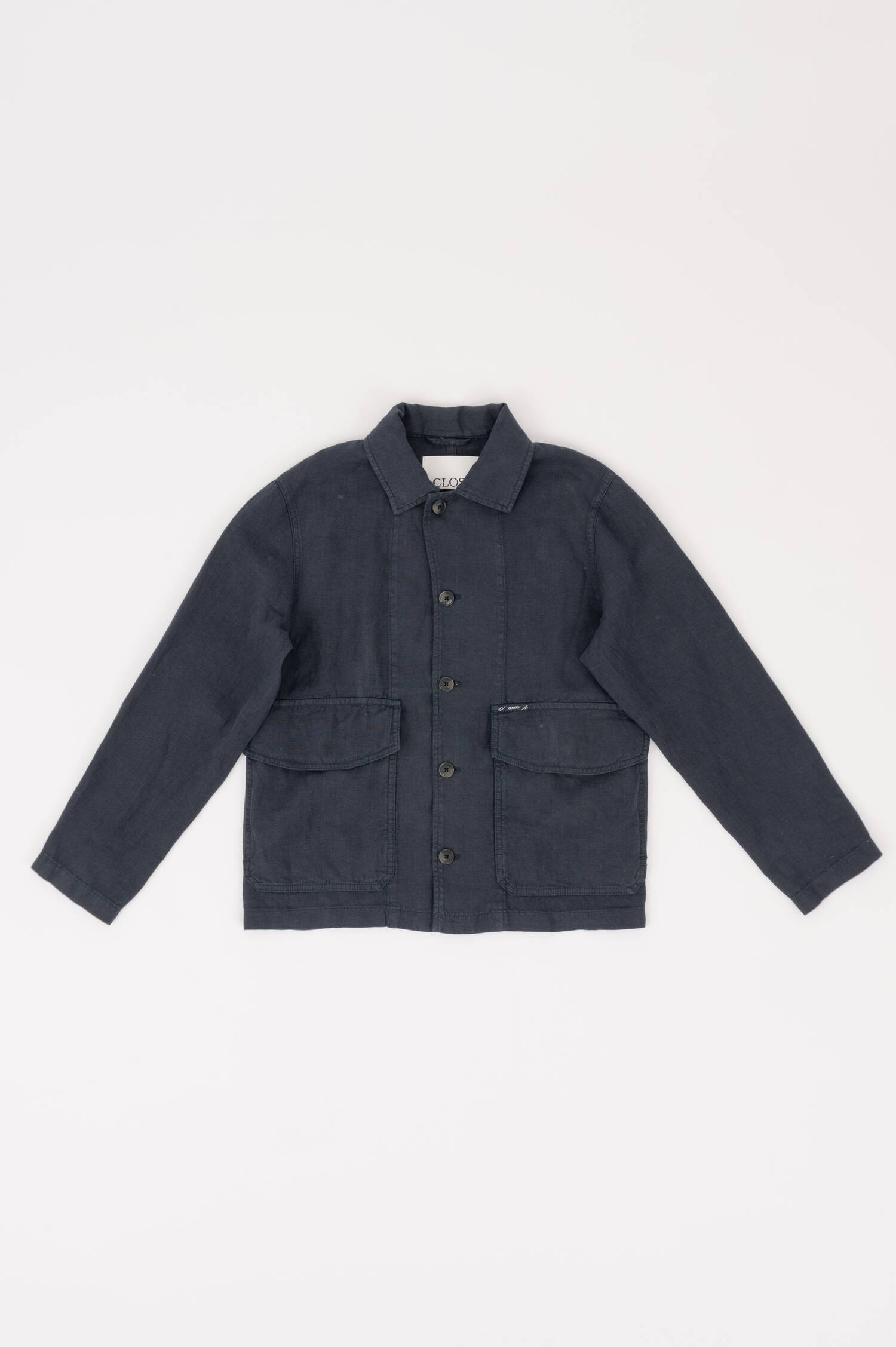 Leinen Cargojacke in Anthrazit