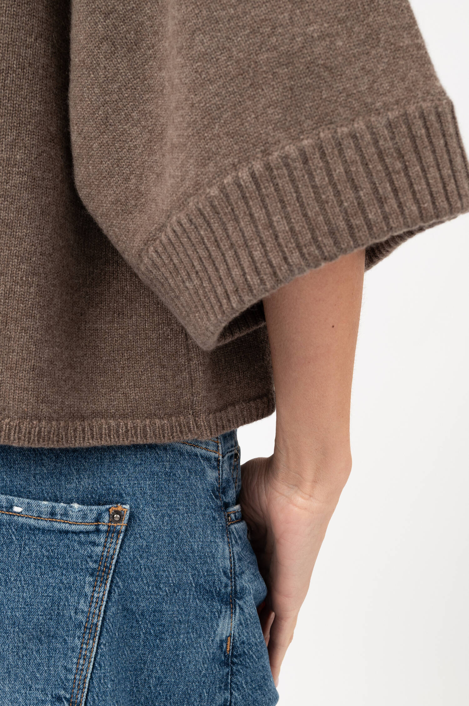 Woll-Cashmere-Cardigan GRETA in Braun
