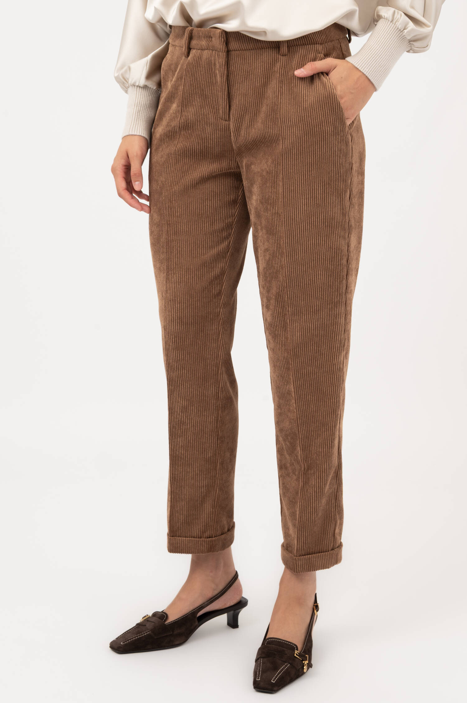 Cord-Hose KRYSTAL in Camel