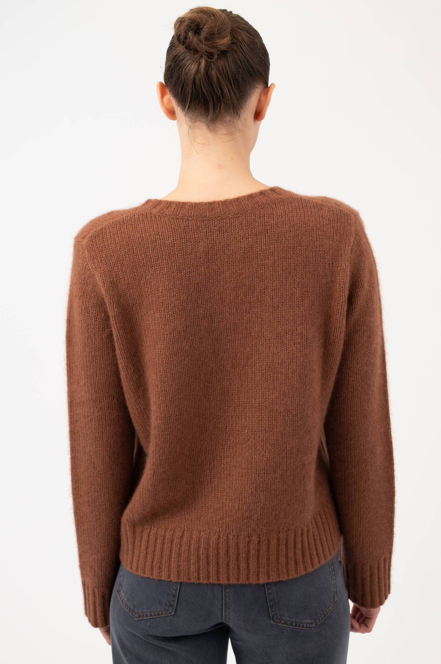 Cashmere-Seiden-Pullover MARIS in Rostbraun Cashmere-Seiden-Pullover MARIS in Rostbraun
