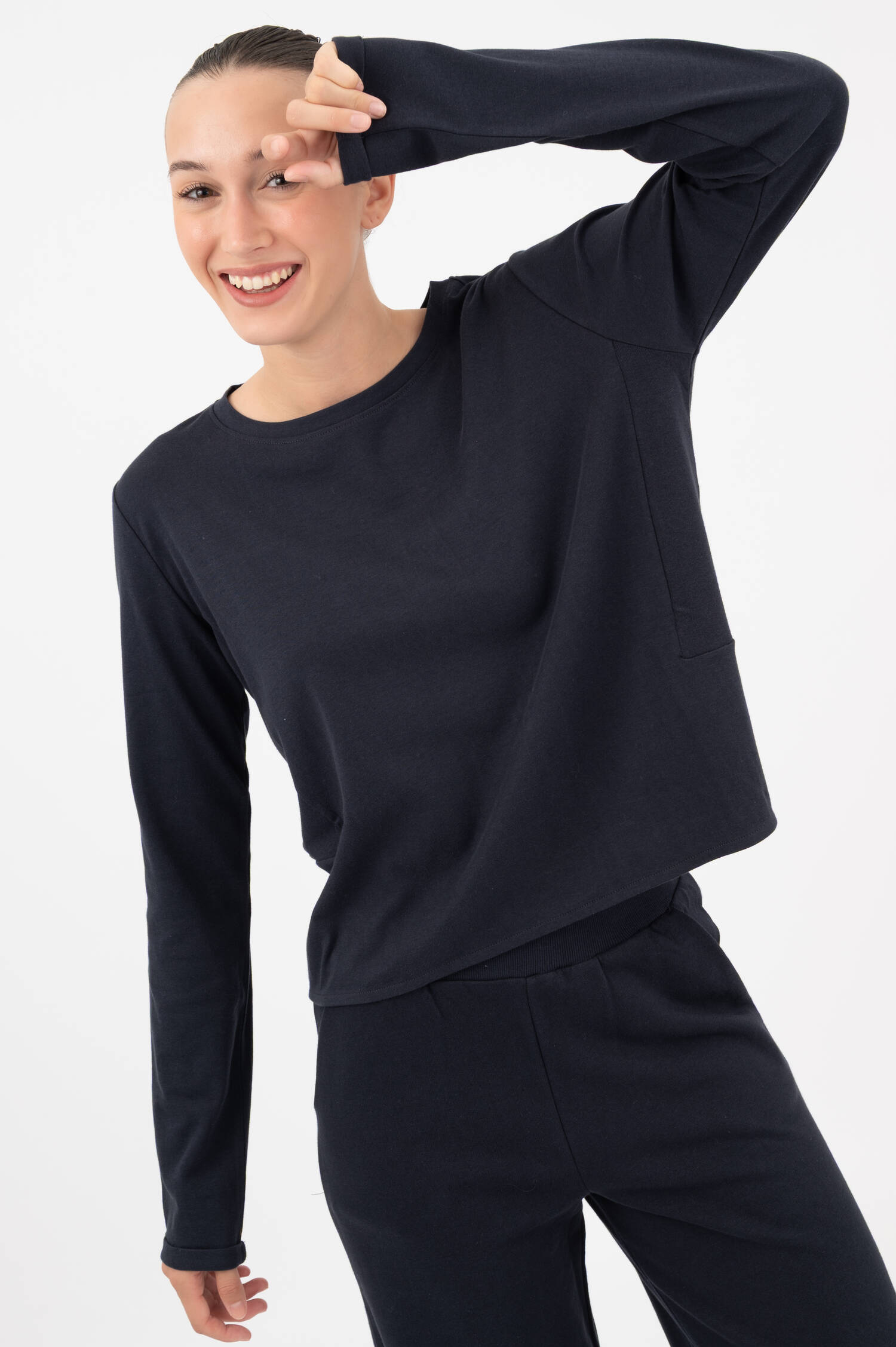 Langarm-Shirt TENJA in Navy