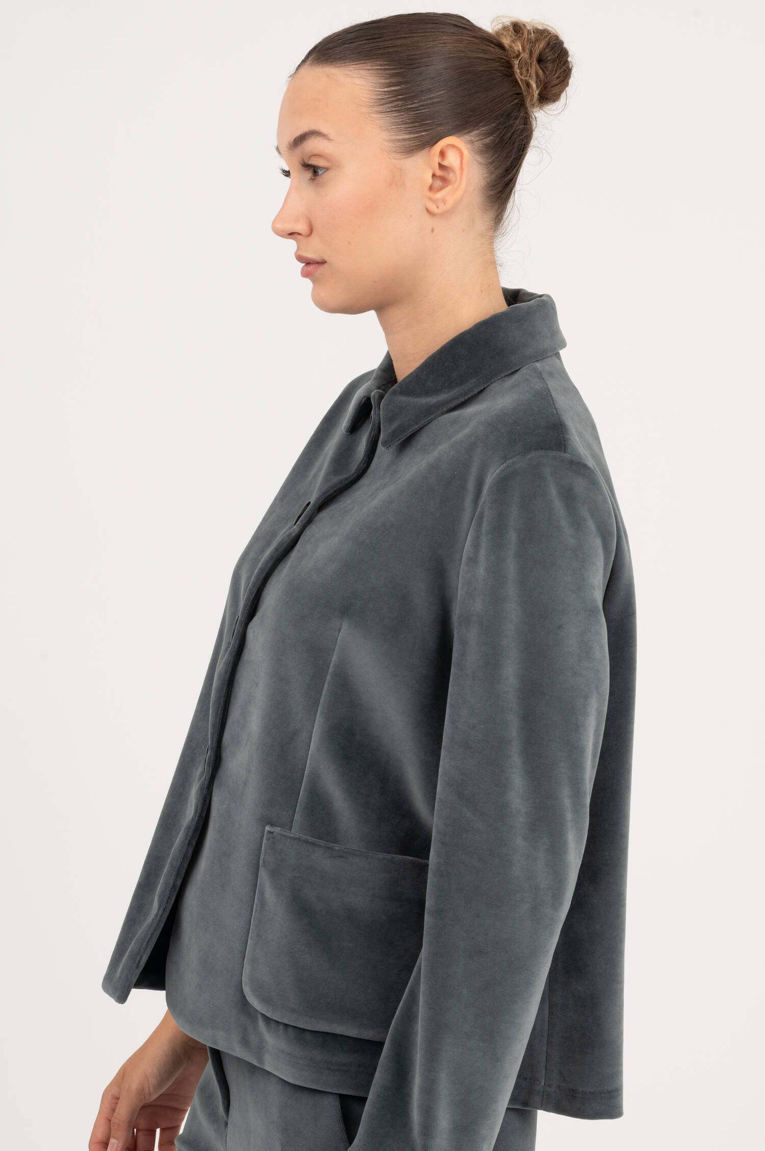 Samtjacke in Petrol Samtjacke in Petrol