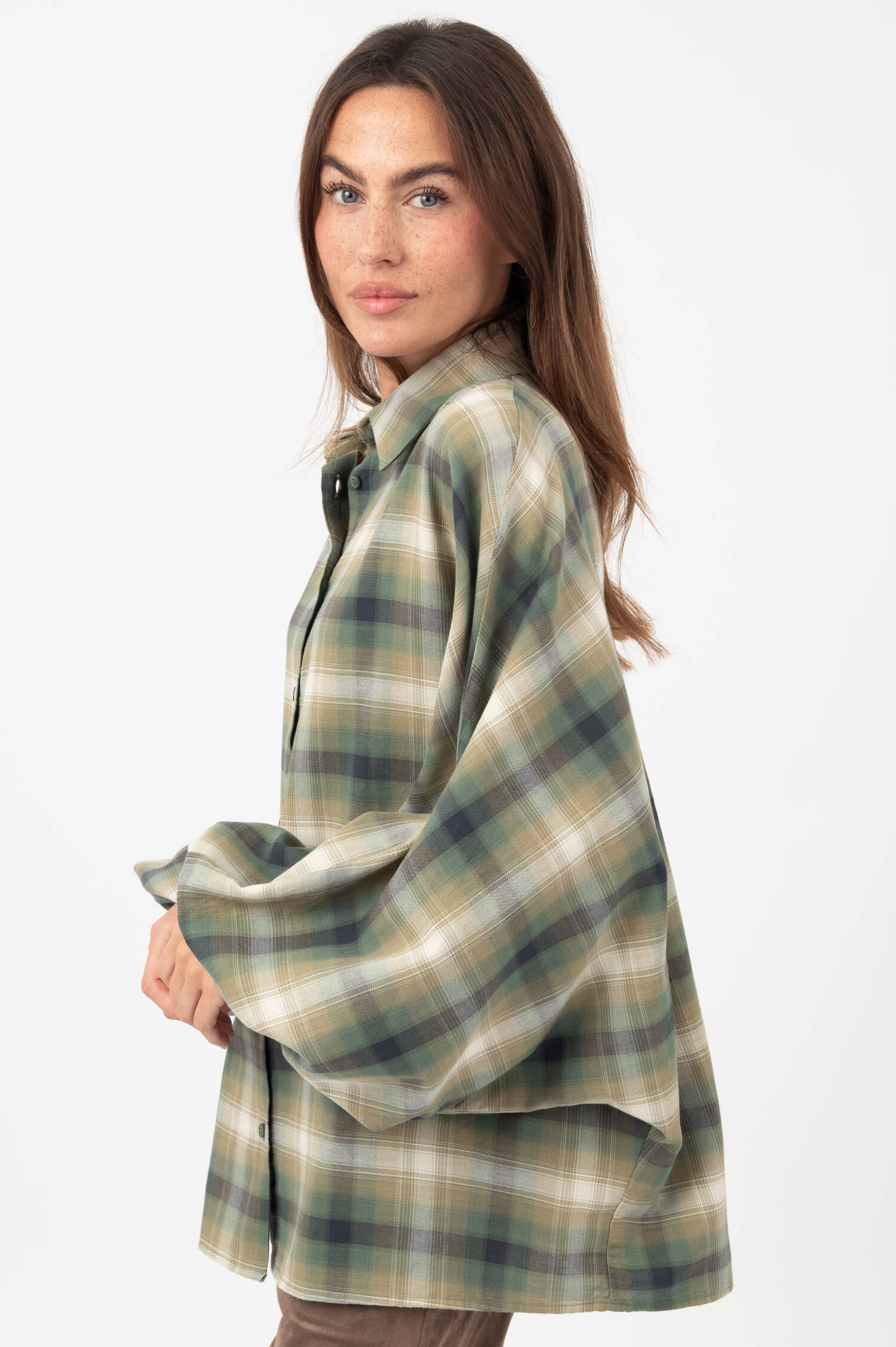 Karobluse mit Batwingarm in Grün