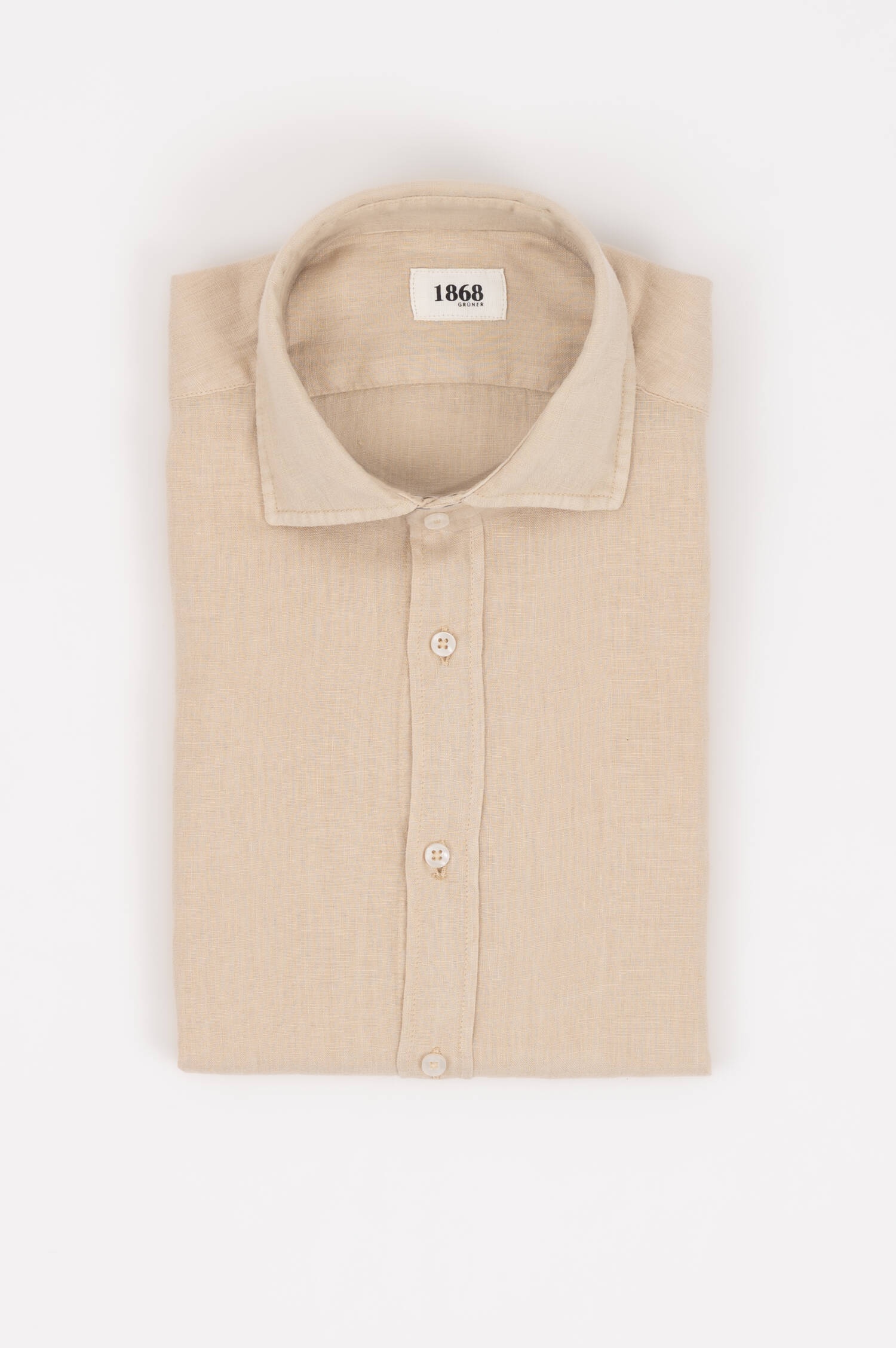Leinenhemd BAROLO LINO in Sand