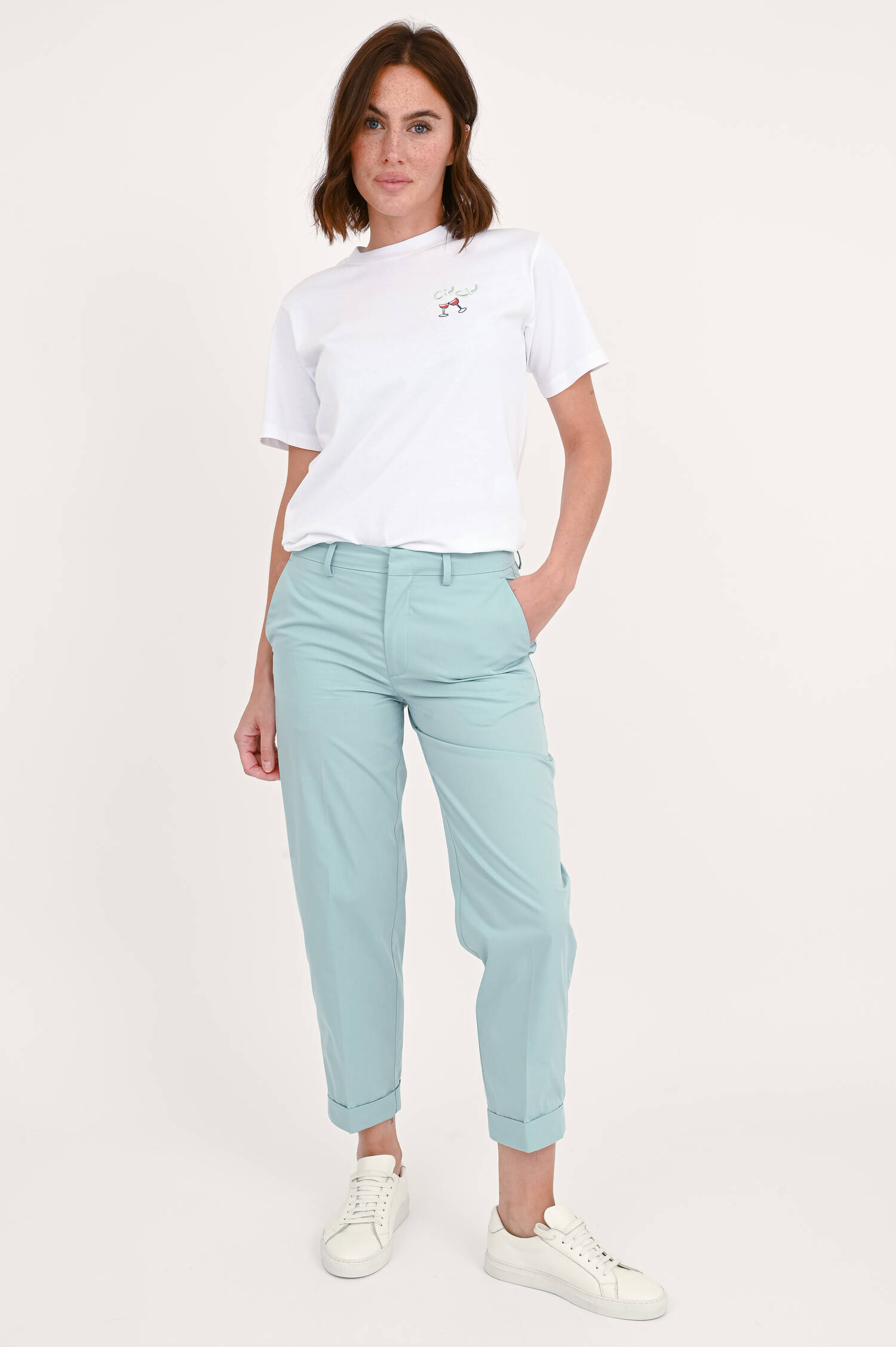 Hose AUCKLEY aus Baumwoll-Mix in hellem Blaugrau