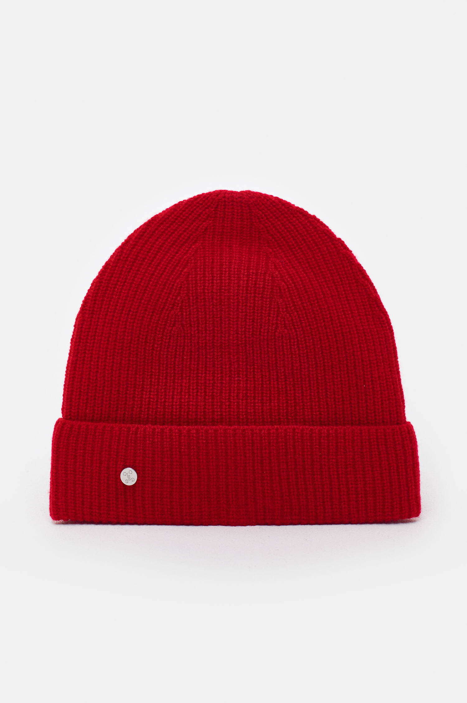 Feinstrickmütze aus Wolle in Chilli Pepper Red