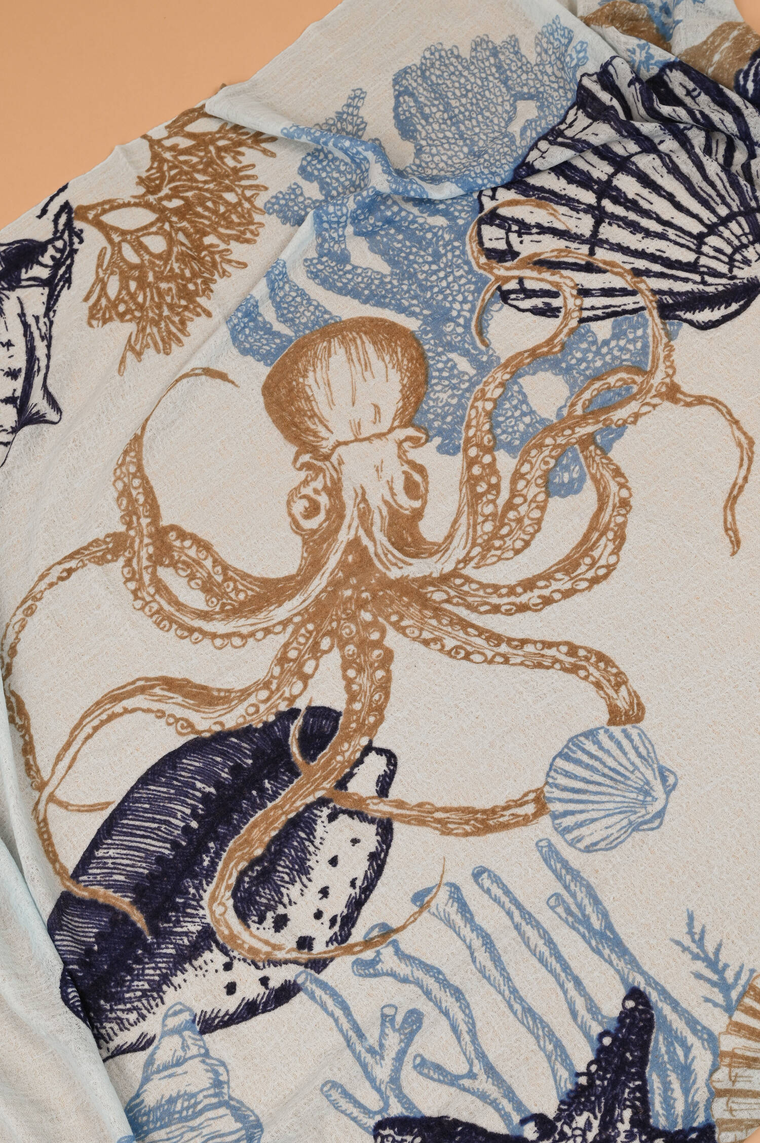 Cashmere Tuch FINE in Blau