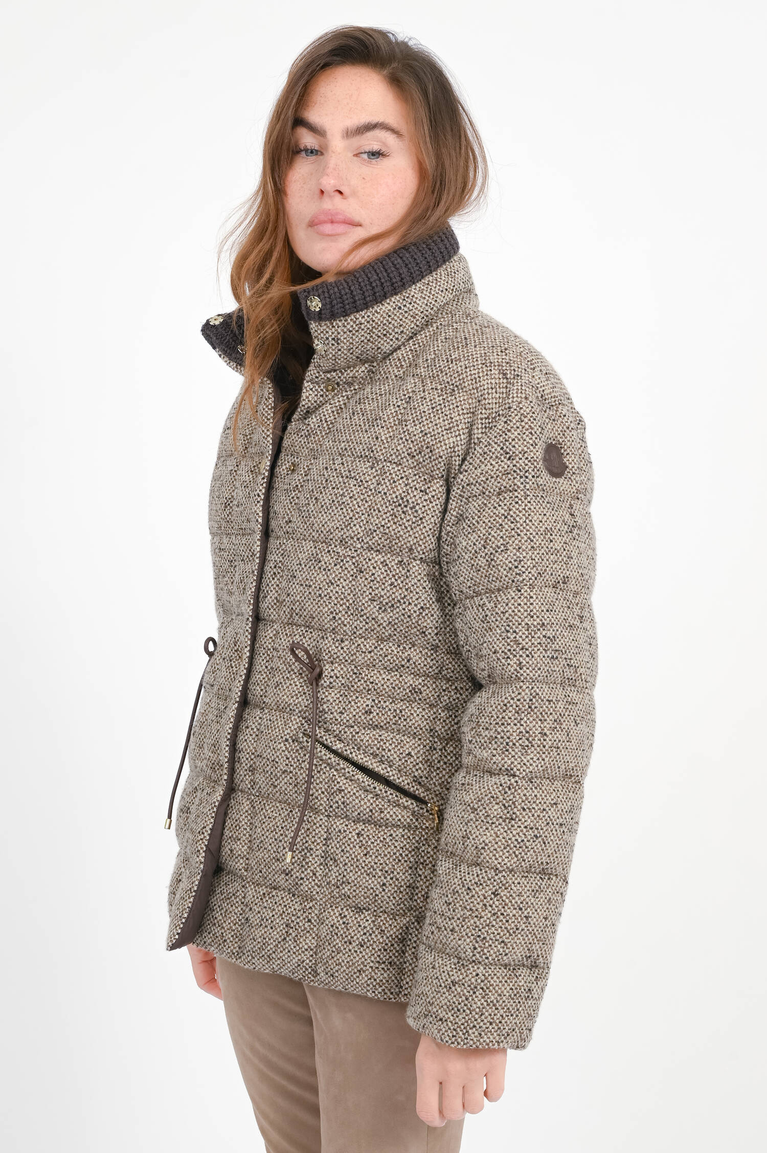 Woll-Daunenjacke ANTIGONY in Braun/Beige meliert Woll-Daunenjacke ANTIGONY in Braun/Beige meliert