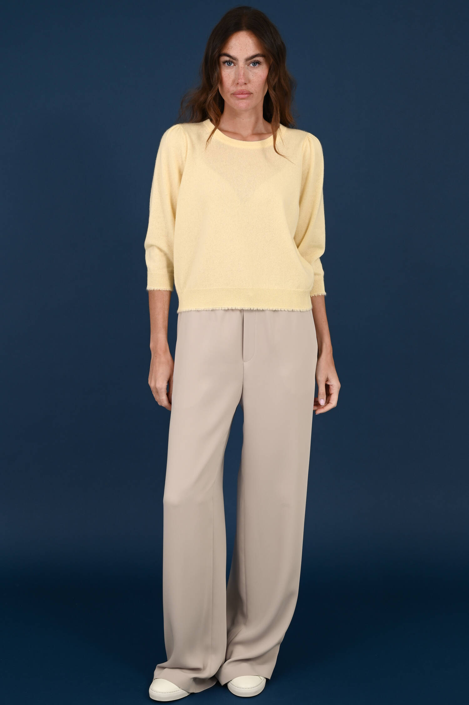 Cashmere Pullover in French Vanilla