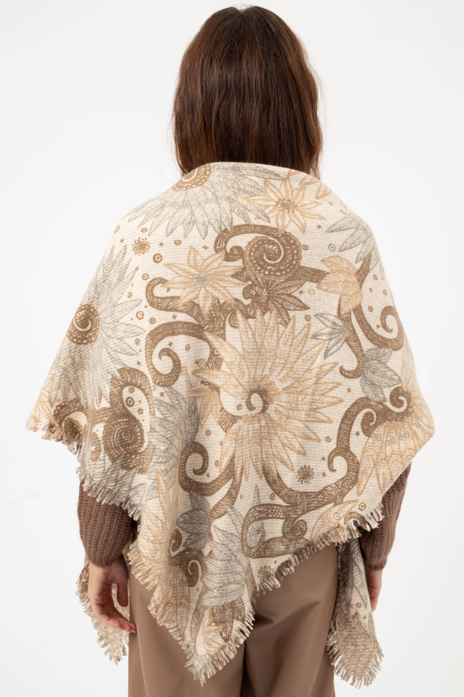 Cashmere-Dreieckstuch INKE in Beige/Braun Cashmere-Dreieckstuch INKE in Beige/Braun