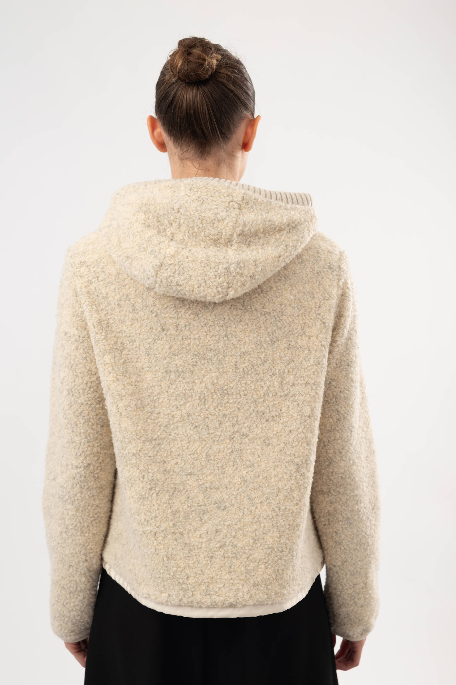Gesteppte-Teddyjacke in Beige meliert Gesteppte-Teddyjacke in Beige meliert