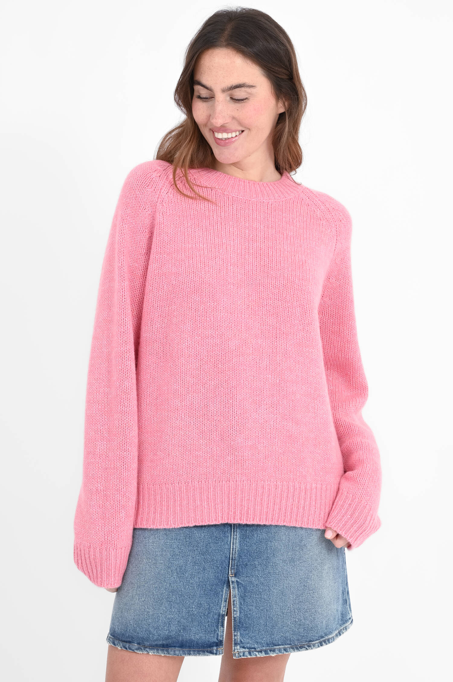 Cashmere-Strickpullover in Wild Strawberry