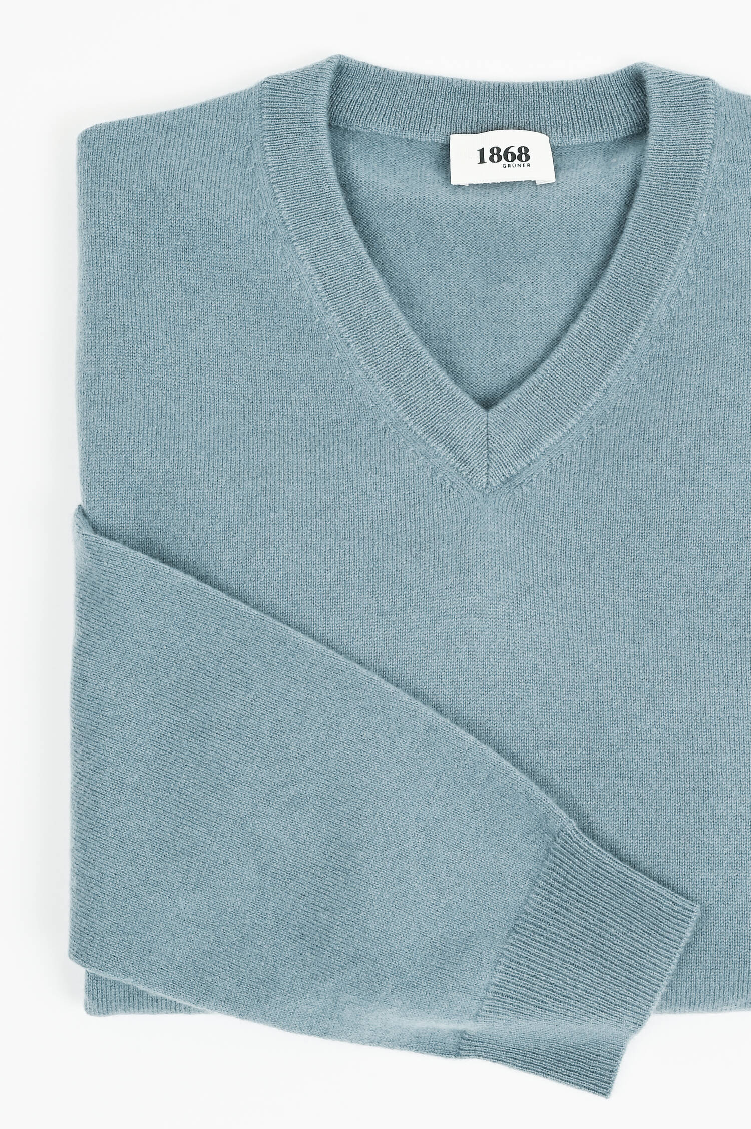 Cashmerepullover mit V-Neck in Slate Cashmerepullover mit V-Neck in Slate