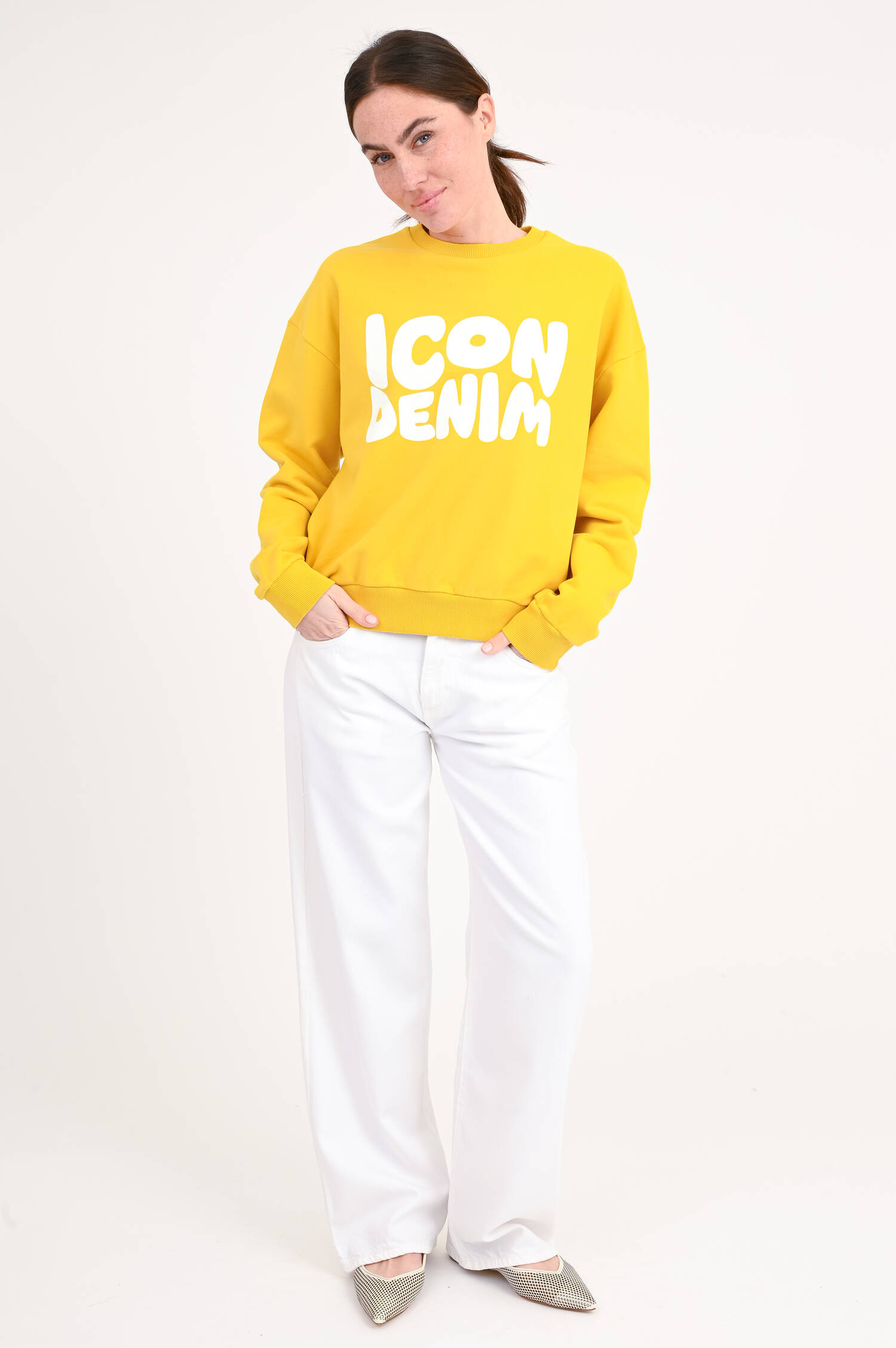 Sweatshirt aus Baumwolle in Sunny