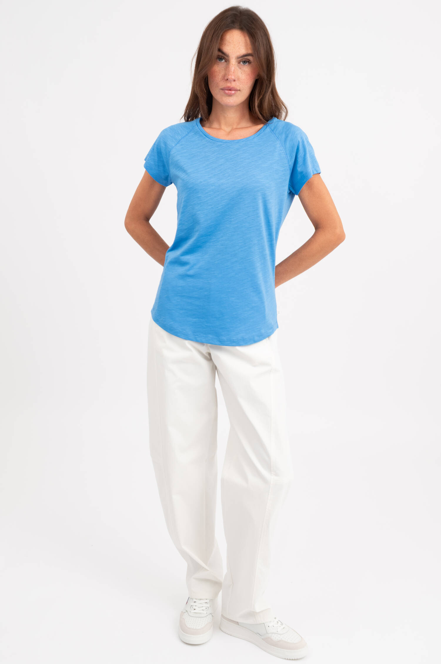 Raglan T-Shirt in Blau meliert