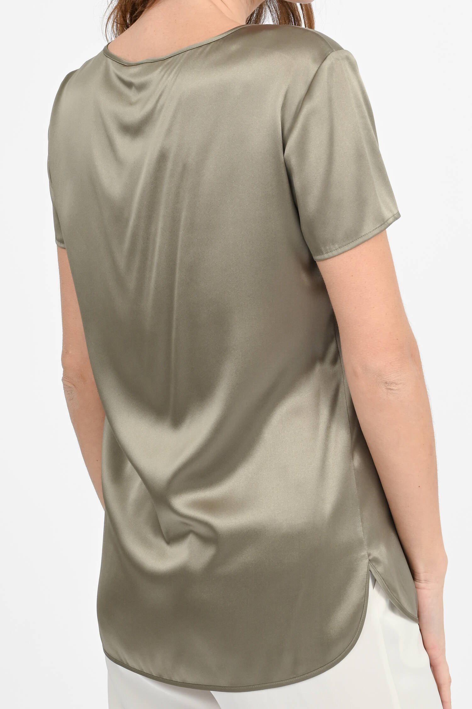 Seiden-Shirt CORTONA in Pistachio