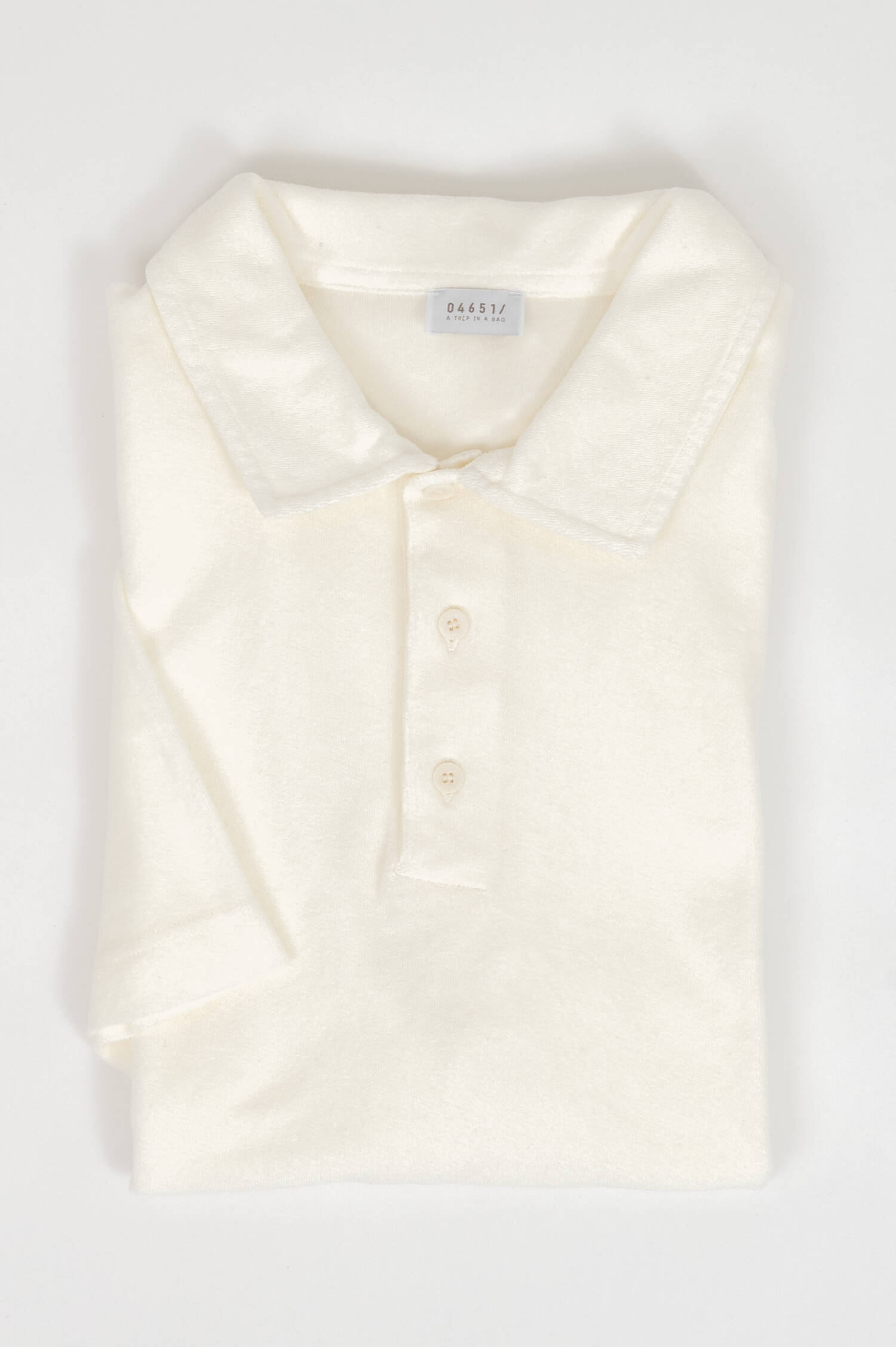Frottee Poloshirt TERRY in Creme