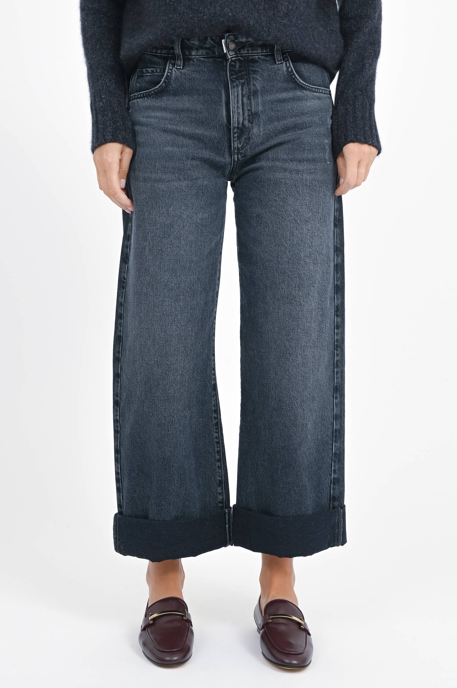 Wide Leg Denim THE LOOSE in Dark Blue Wide Leg Denim THE LOOSE in Dark Blue