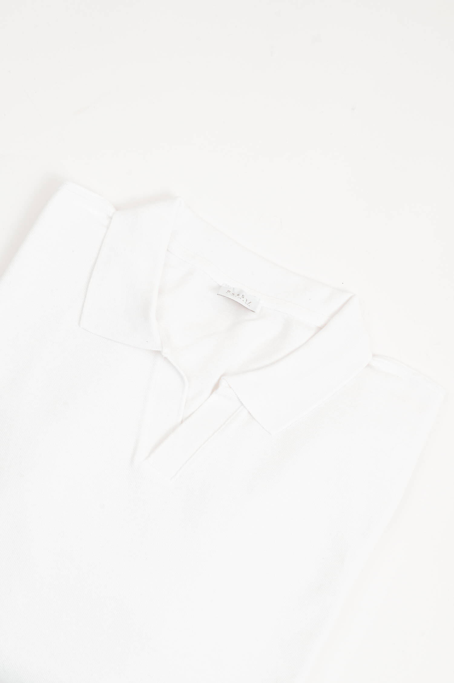 Lamgarm-Polo-Shirt in Weiß