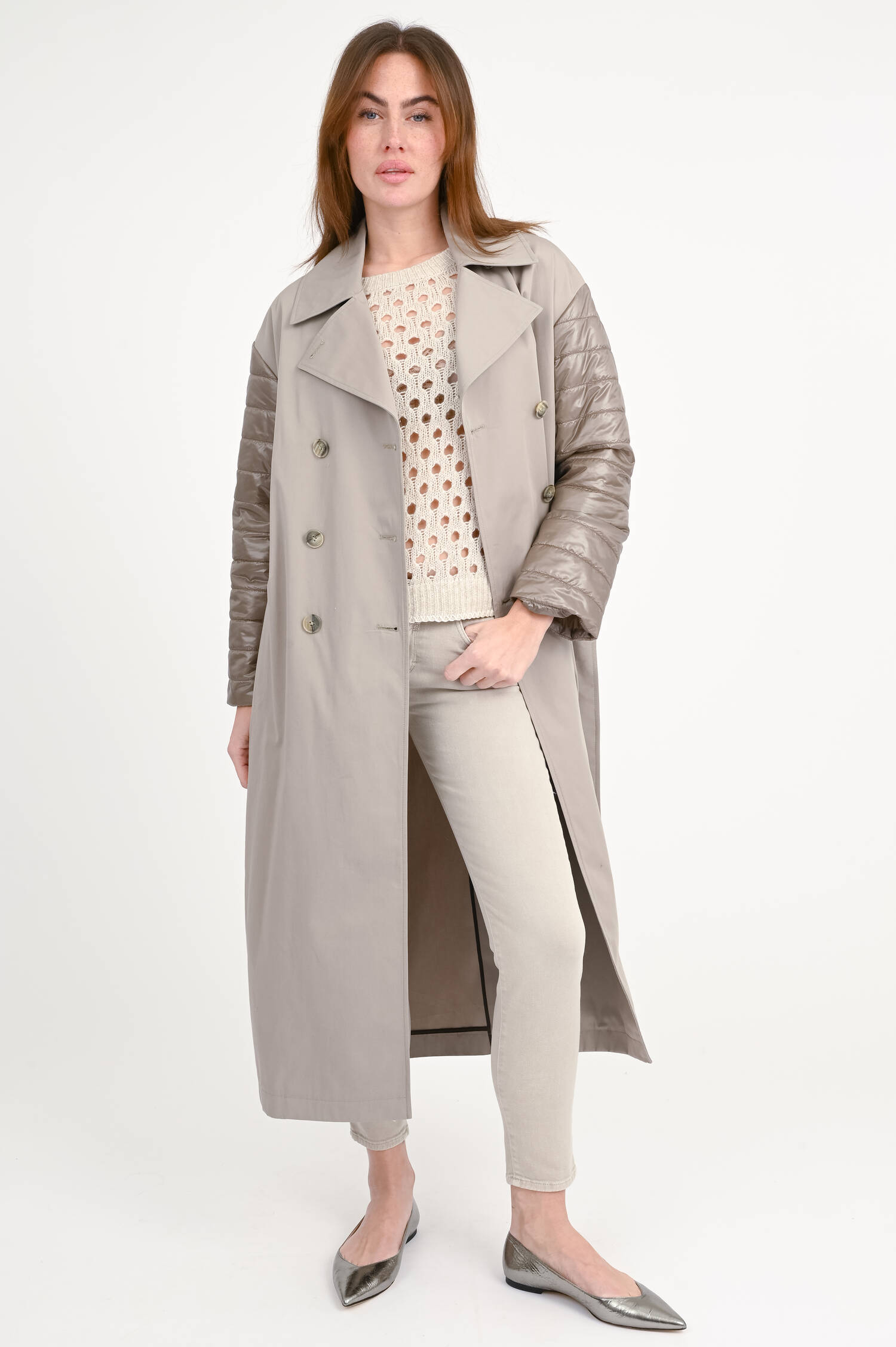 Hybrid-Trenchcoat in Tortora Hybrid-Trenchcoat in Tortora