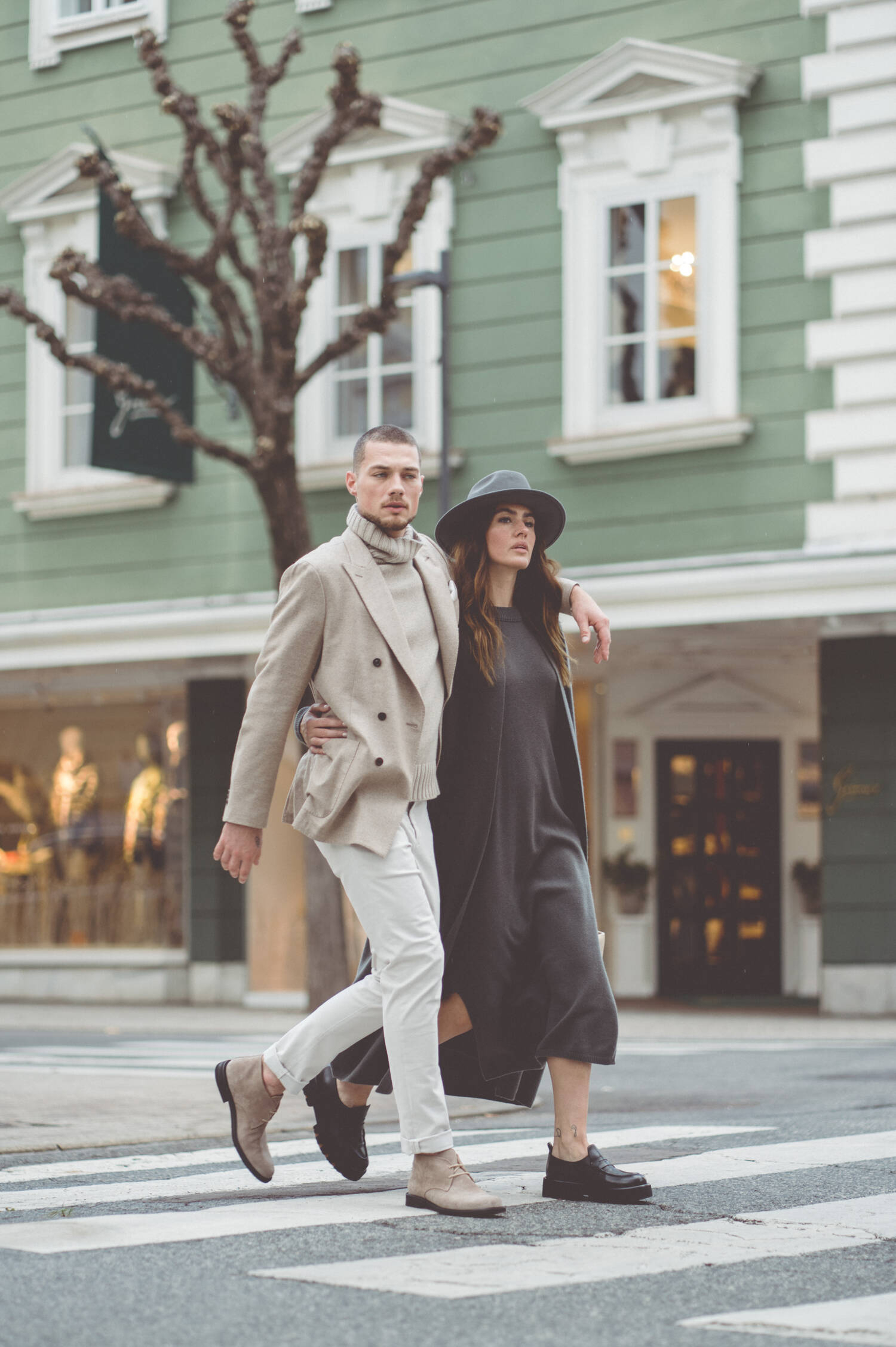 Sakko mit doppelter Knopfleiste in Beige Sakko mit doppelter Knopfleiste in Beige