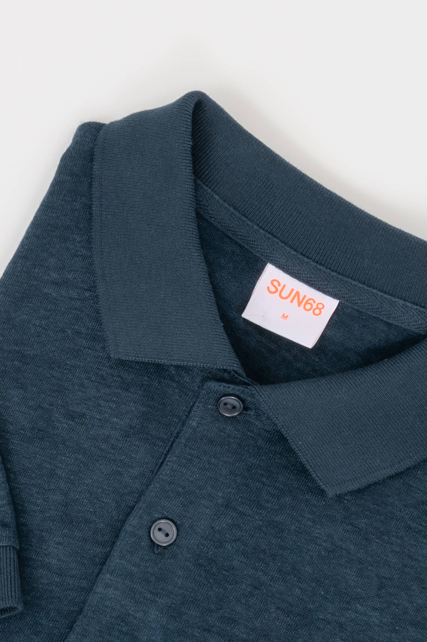 Poloshirt aus Leinen in Navy