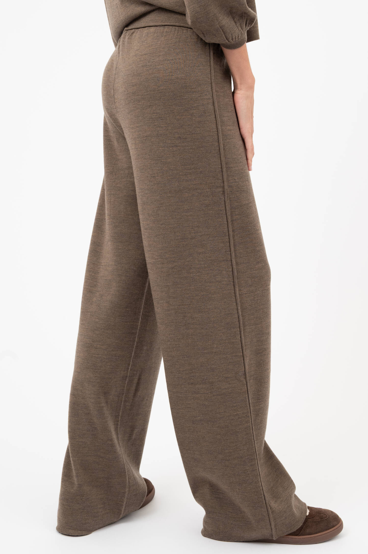 Woll-Mix-Schlupfhose in Braun meliert Woll-Mix-Schlupfhose in Braun meliert