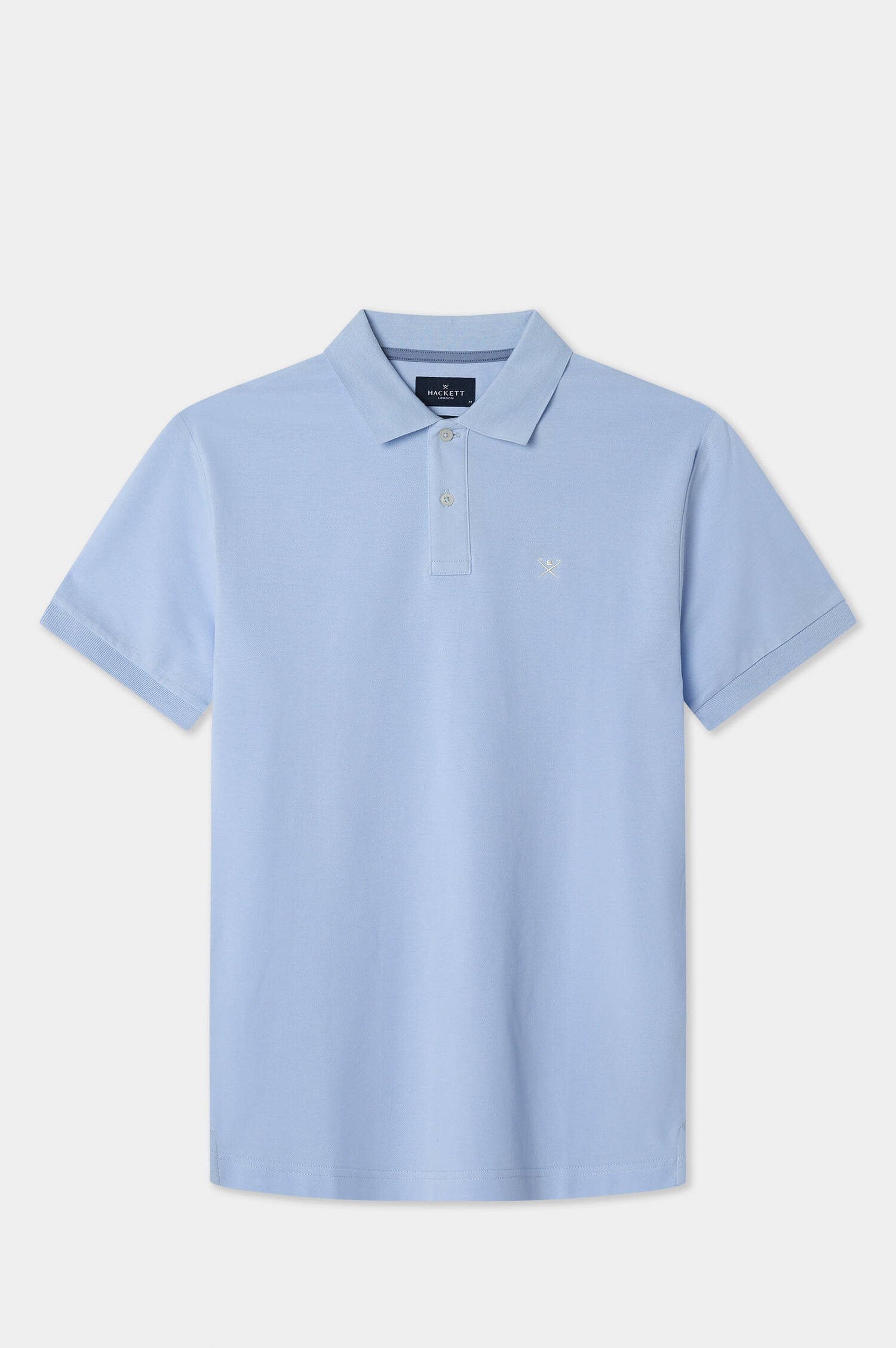 Poloshirt mit gesticktem Logo in Hellblau Poloshirt mit gesticktem Logo in Hellblau