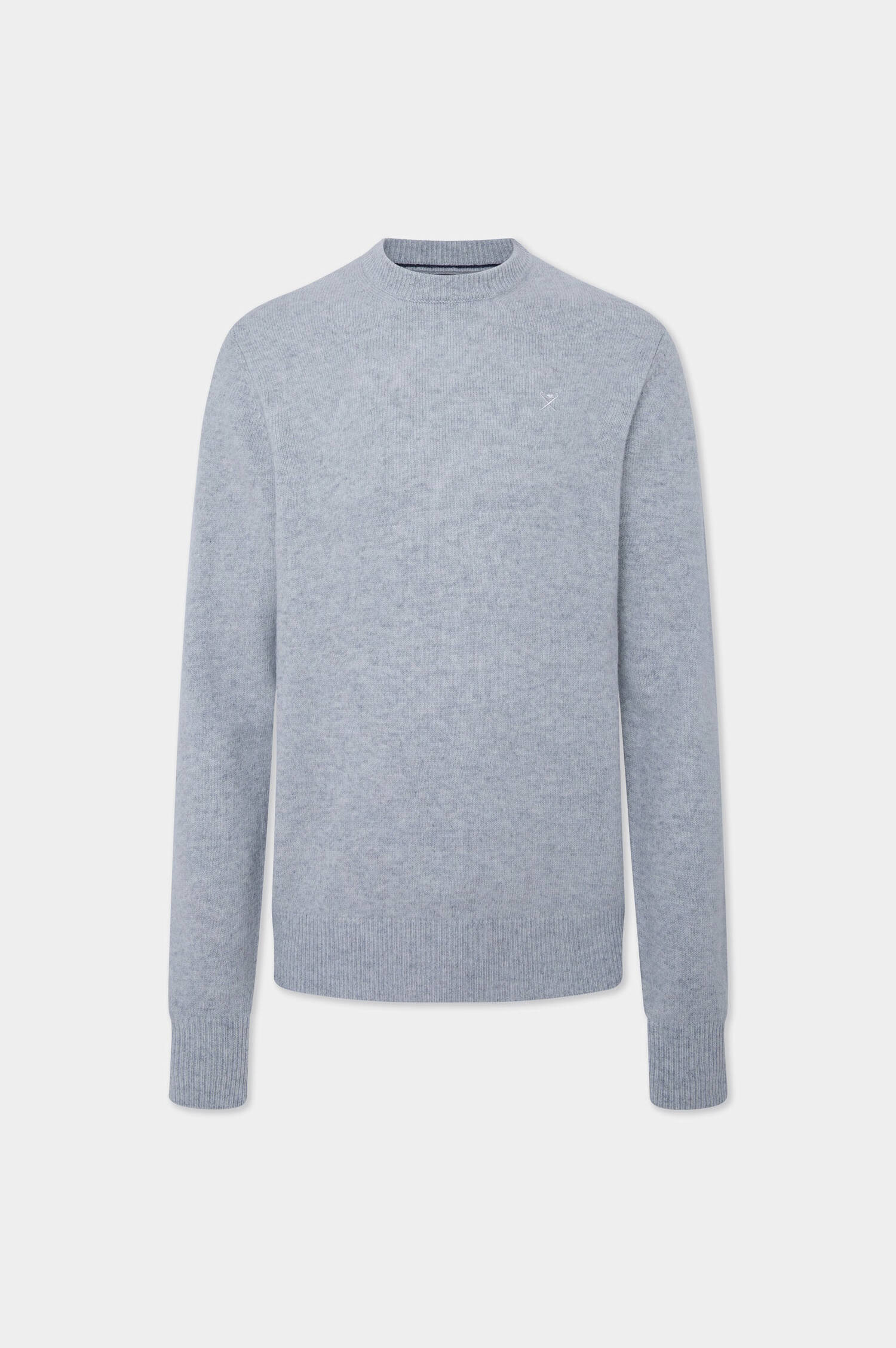 Pullover aus Lammwolle in Hellgrau Pullover aus Lammwolle in Hellgrau