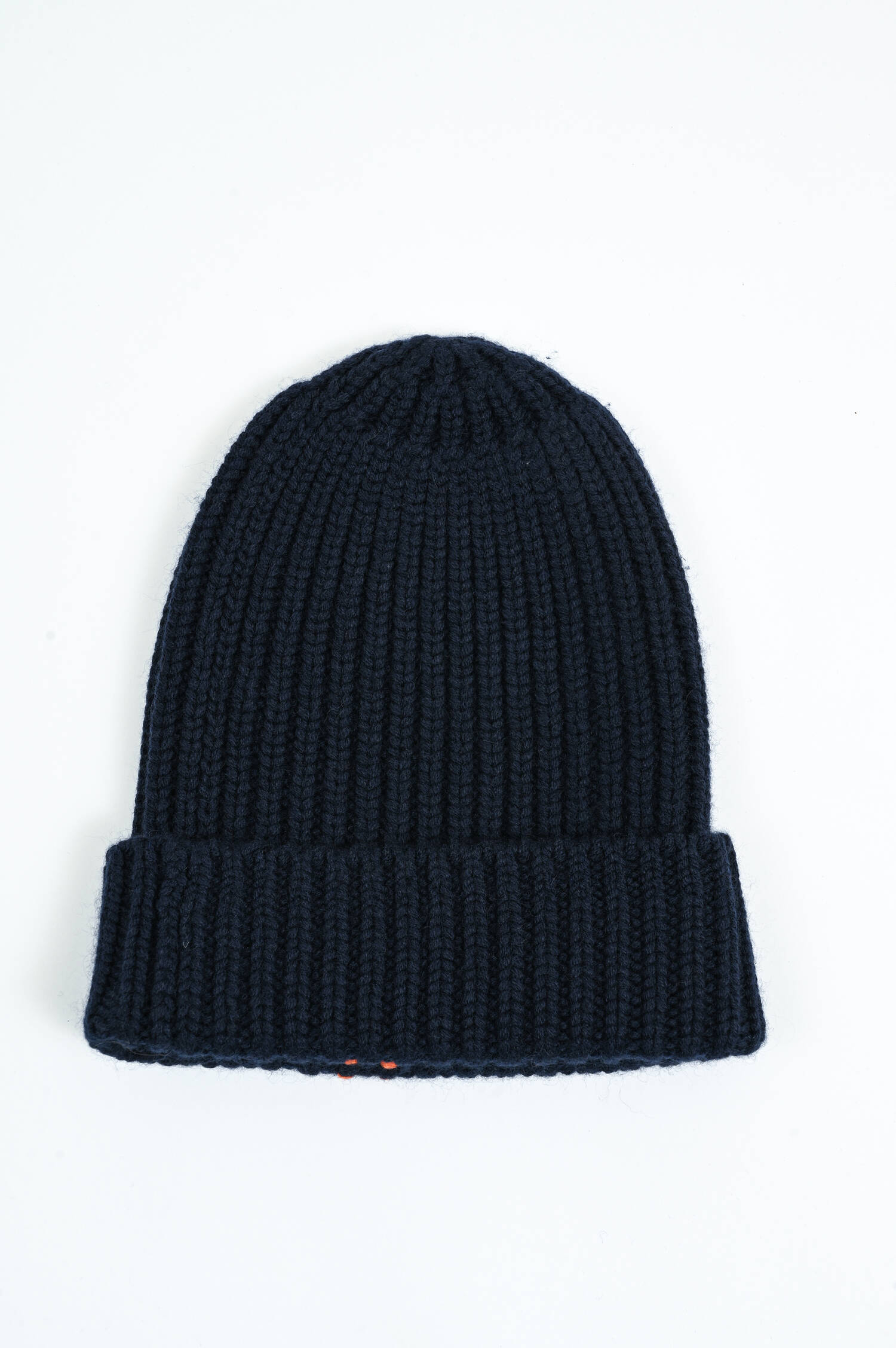 Rippstrick-Mütze in Navy/Orange Rippstrick-Mütze in Navy/Orange