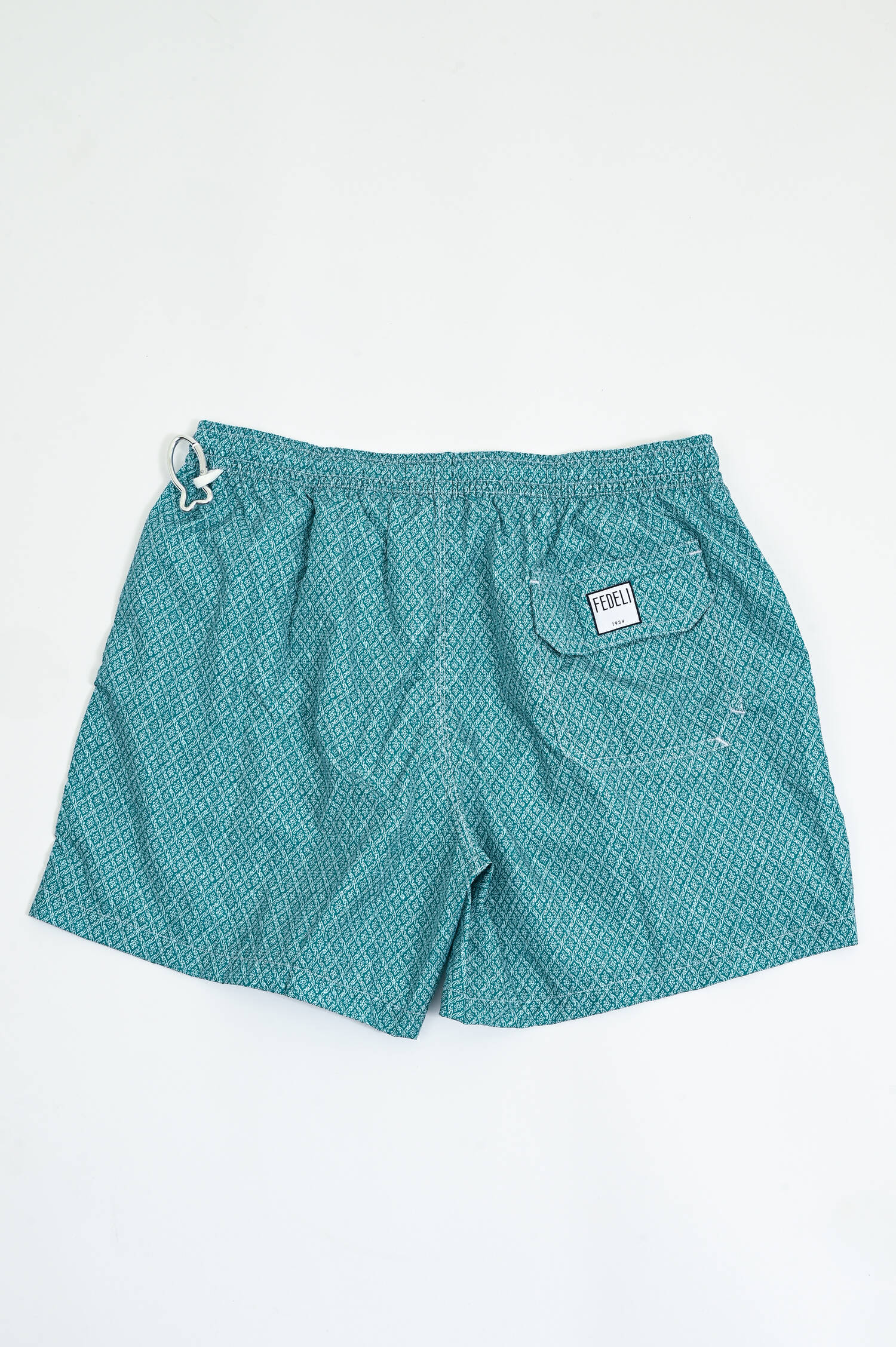 Badehose MADEIRA mit Mosaikmuster in Dunkelgrün