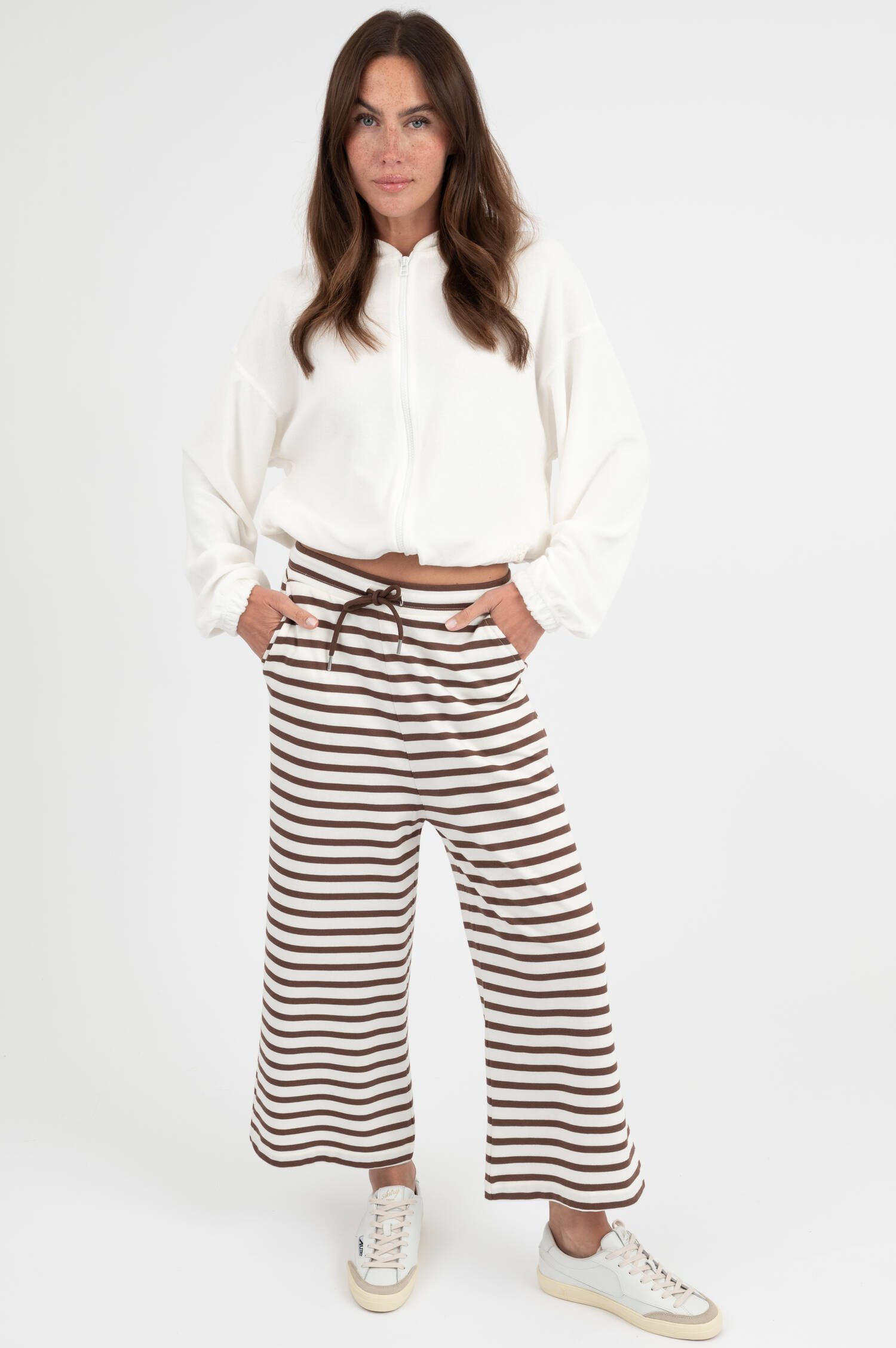 Frottee Sweatjacke in Ecru Frottee Sweatjacke in Ecru