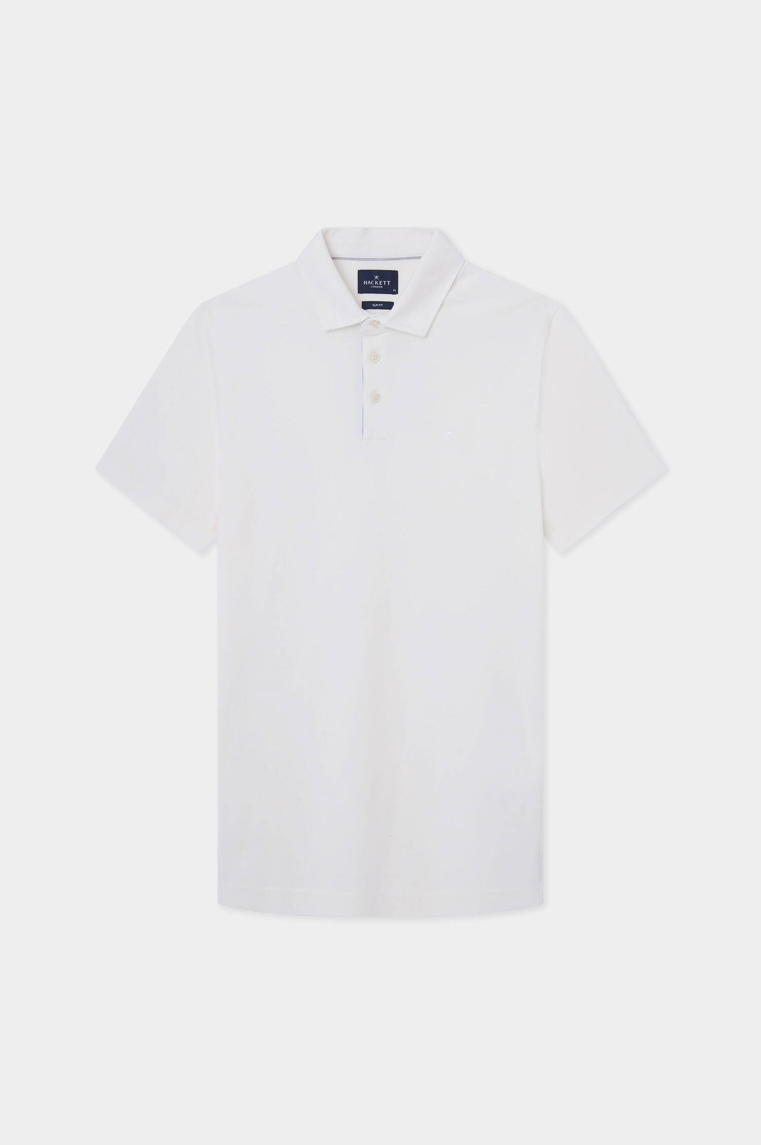  Polo-Shirt mit gesticktem Logo in Weiß