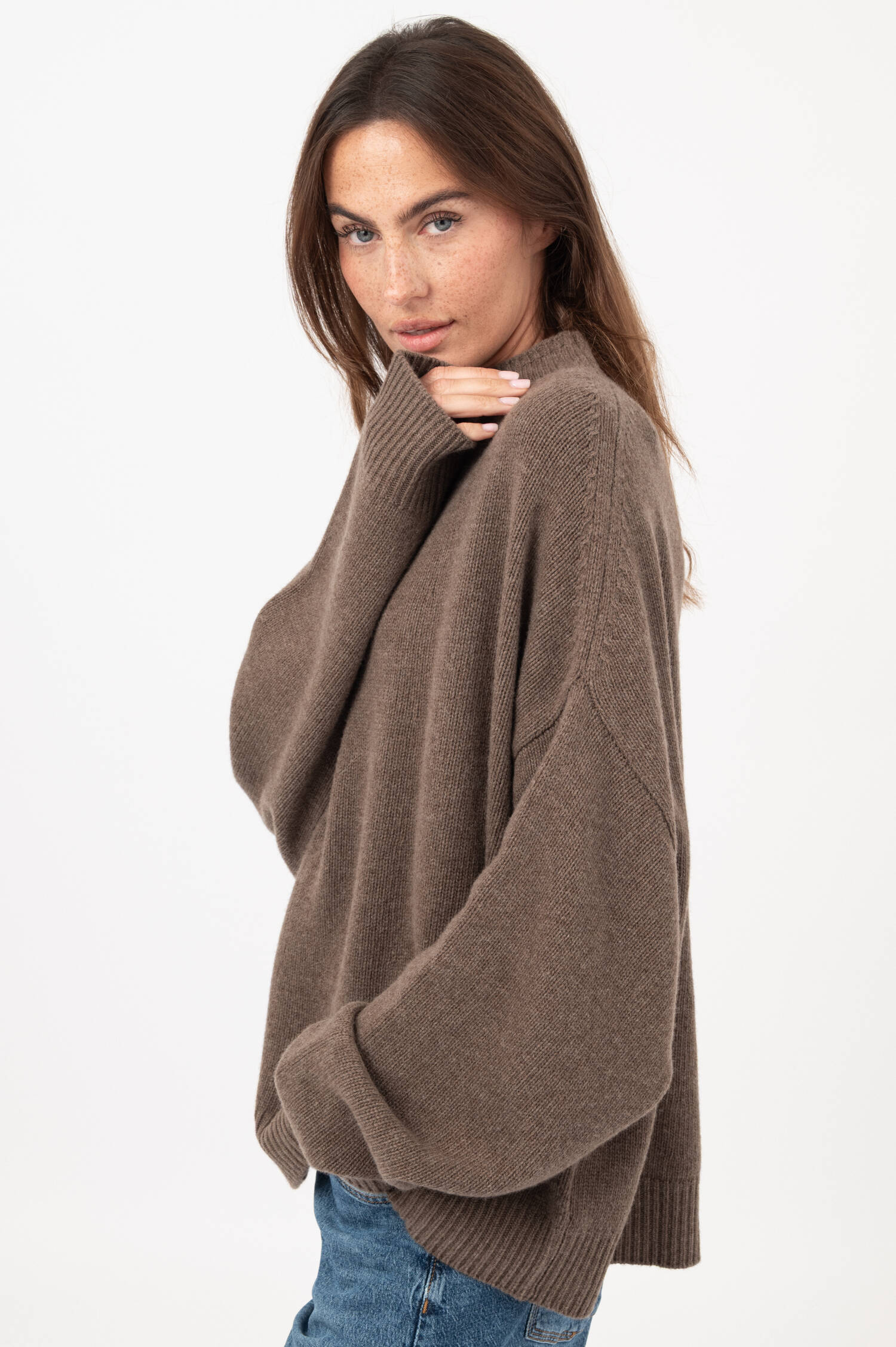 Woll-Pullover DAGMAR in Braun Woll-Pullover DAGMAR in Braun