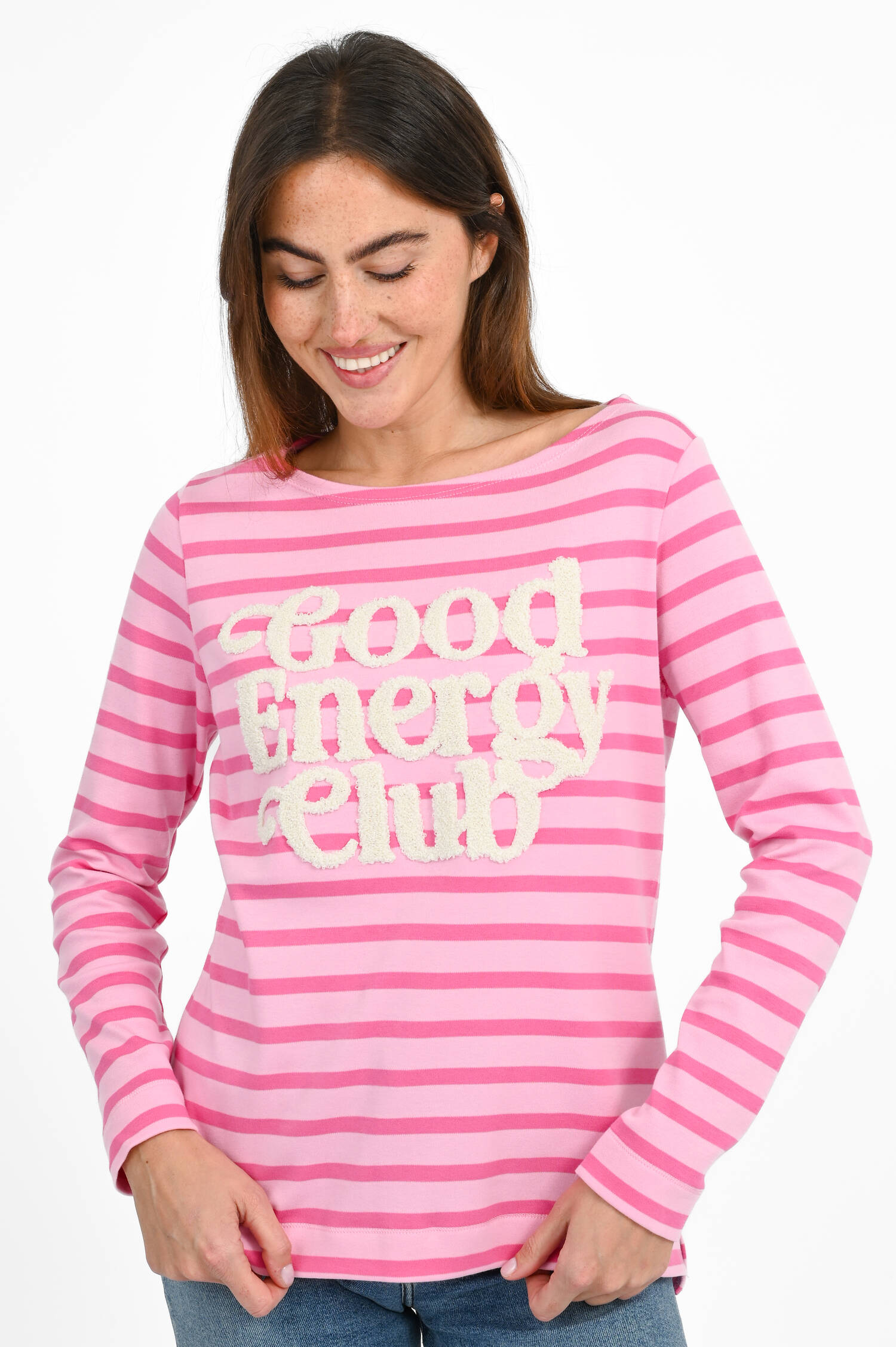 Langarmshirt GOOD ENERGY in Blossompink/Pink