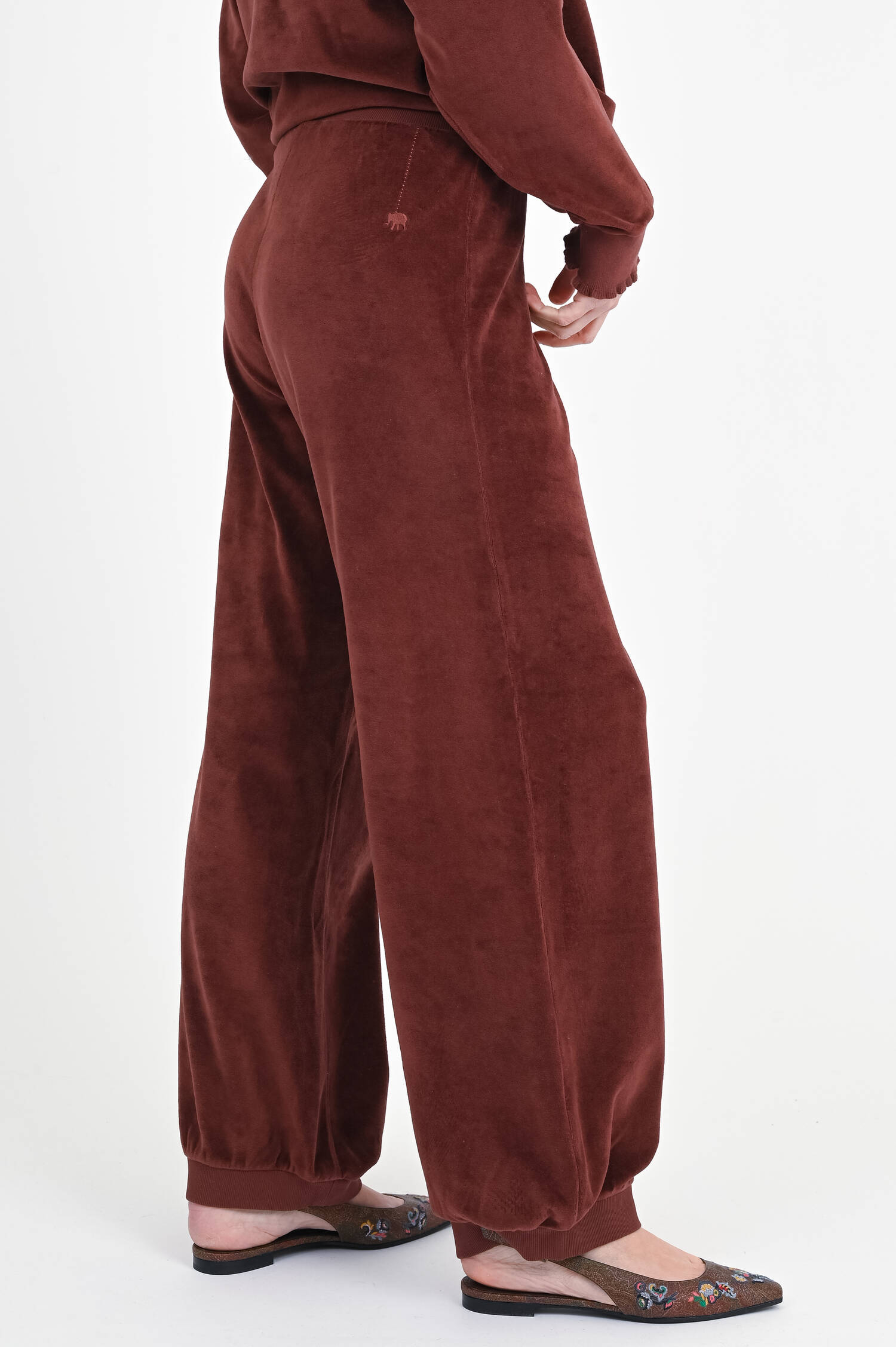 Frottee-Sweatpants PERRY in Kastanie