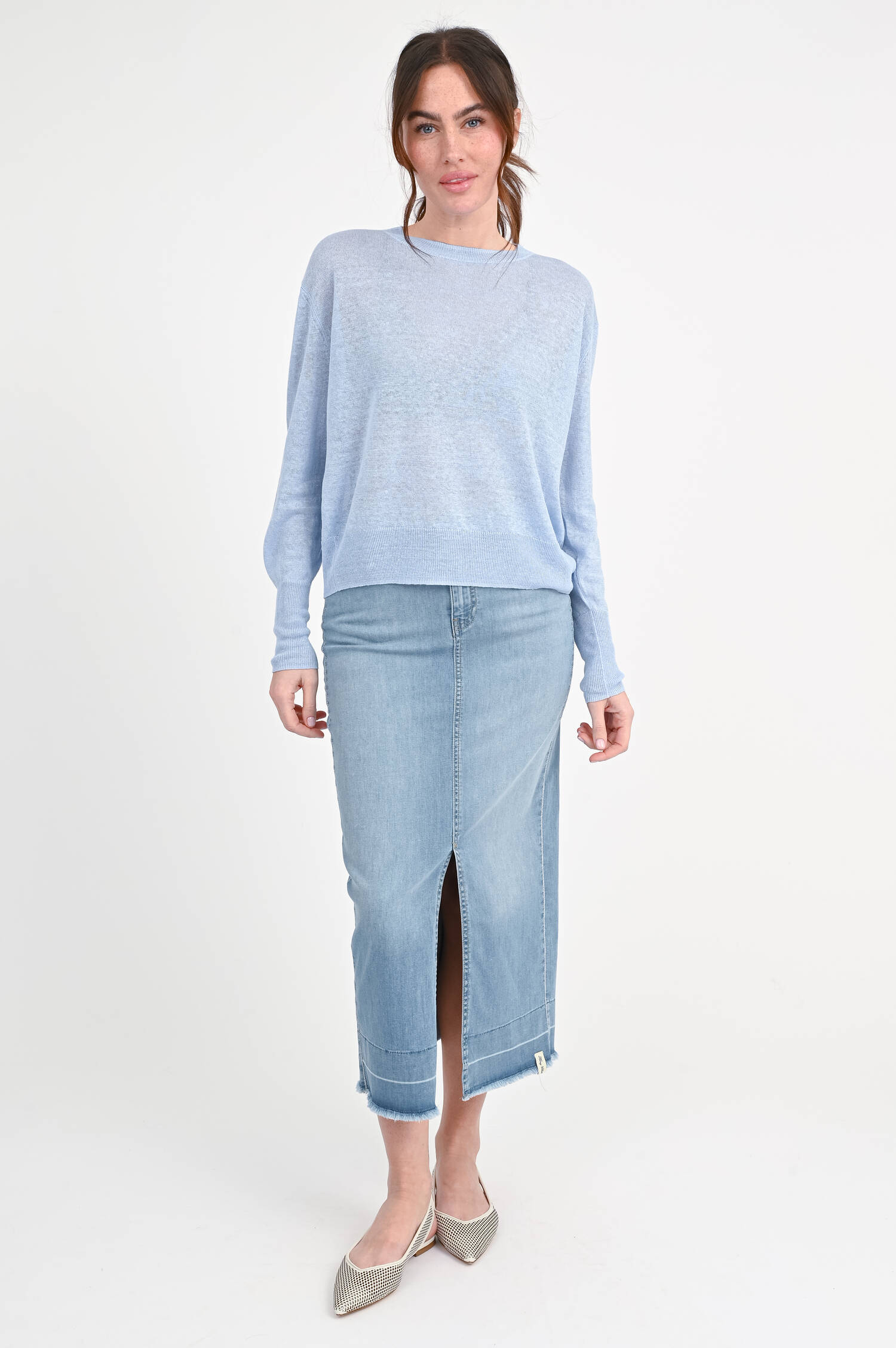 Pullover SANTE aus Hanf in Hellblau