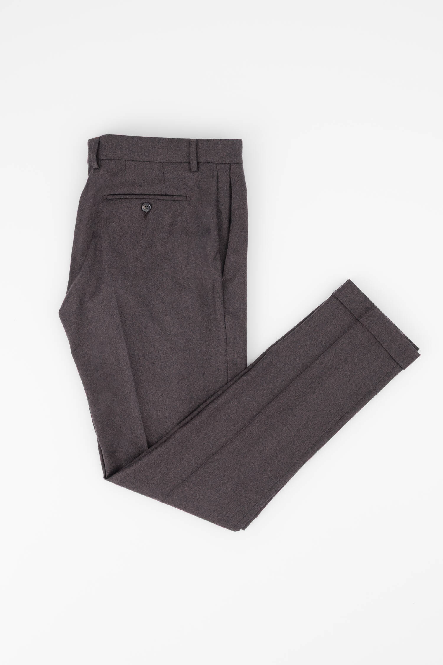 Flannel-Chinohose in Braun meliert