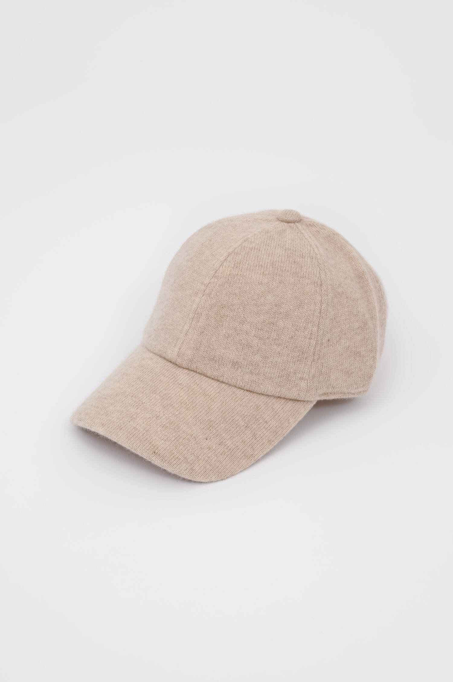 Basecap aus Cashmere in Sand