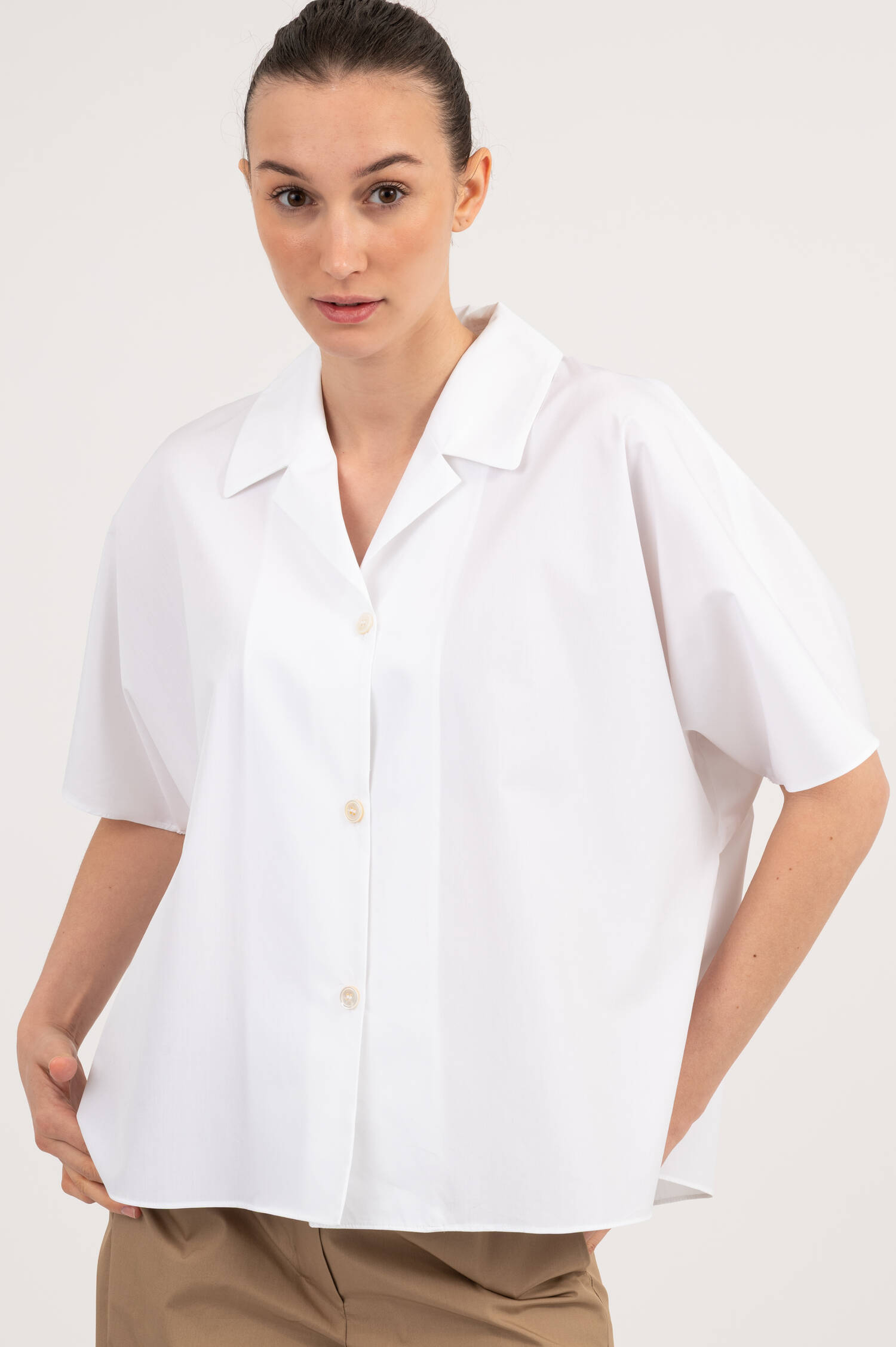 Popeline Bluse CARISMA in Weiß